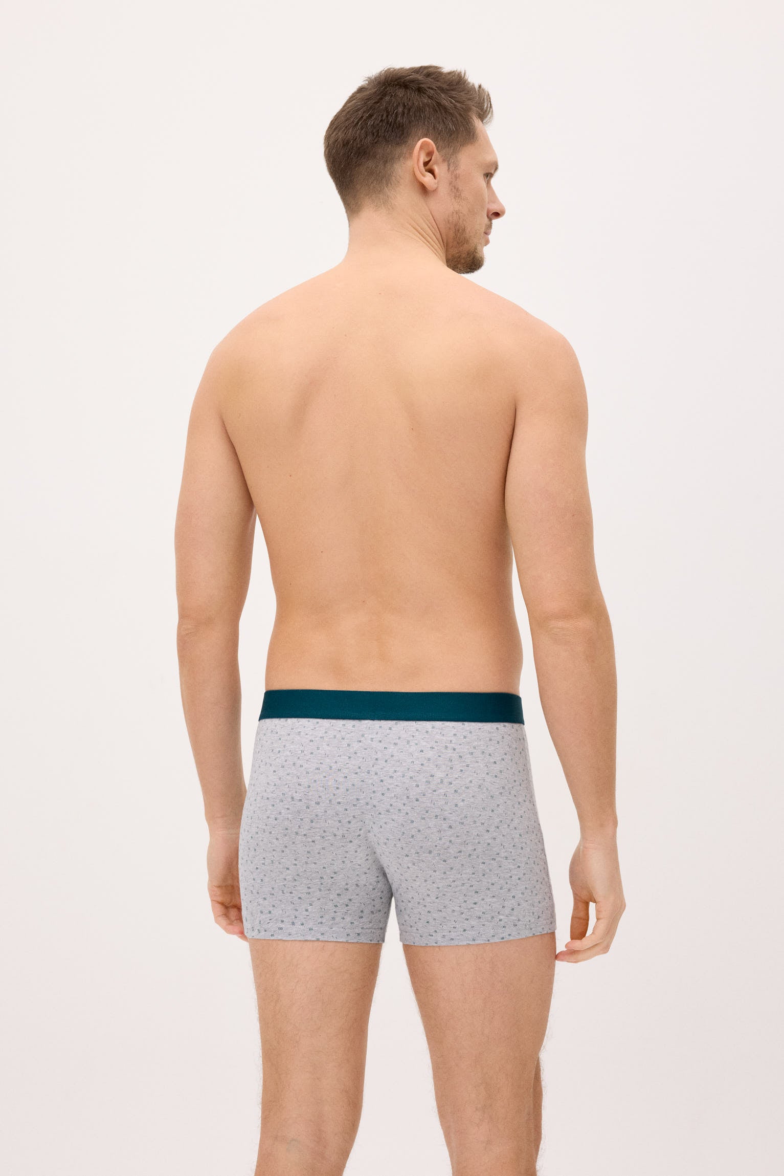 Pacote com 3 cuecas boxer de estampa minimalista