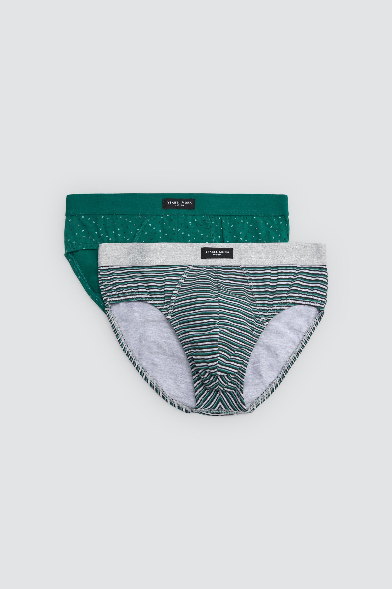 Pacote com 2 cuecas estampadas com padrões geométricos