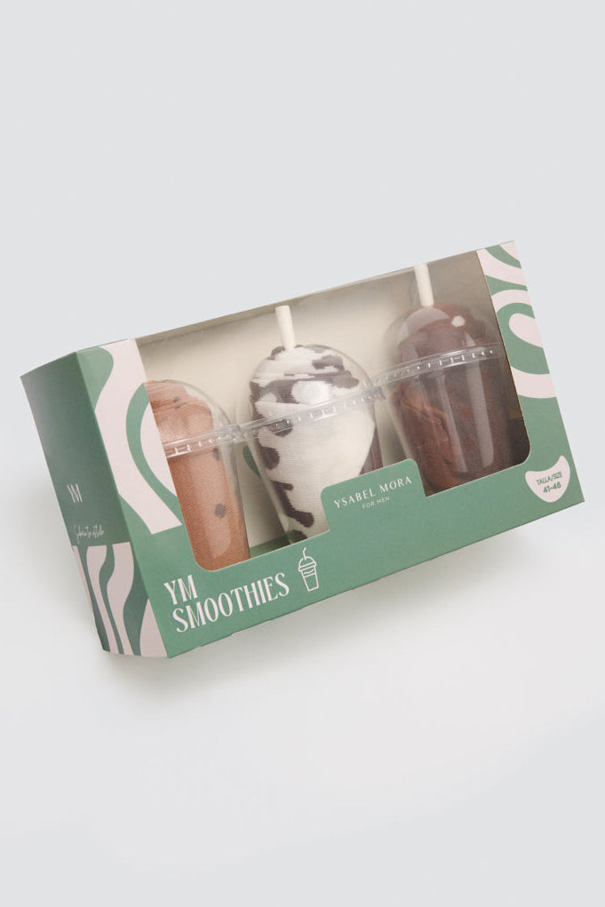 Pack presente de 3 meias temática Smoothies