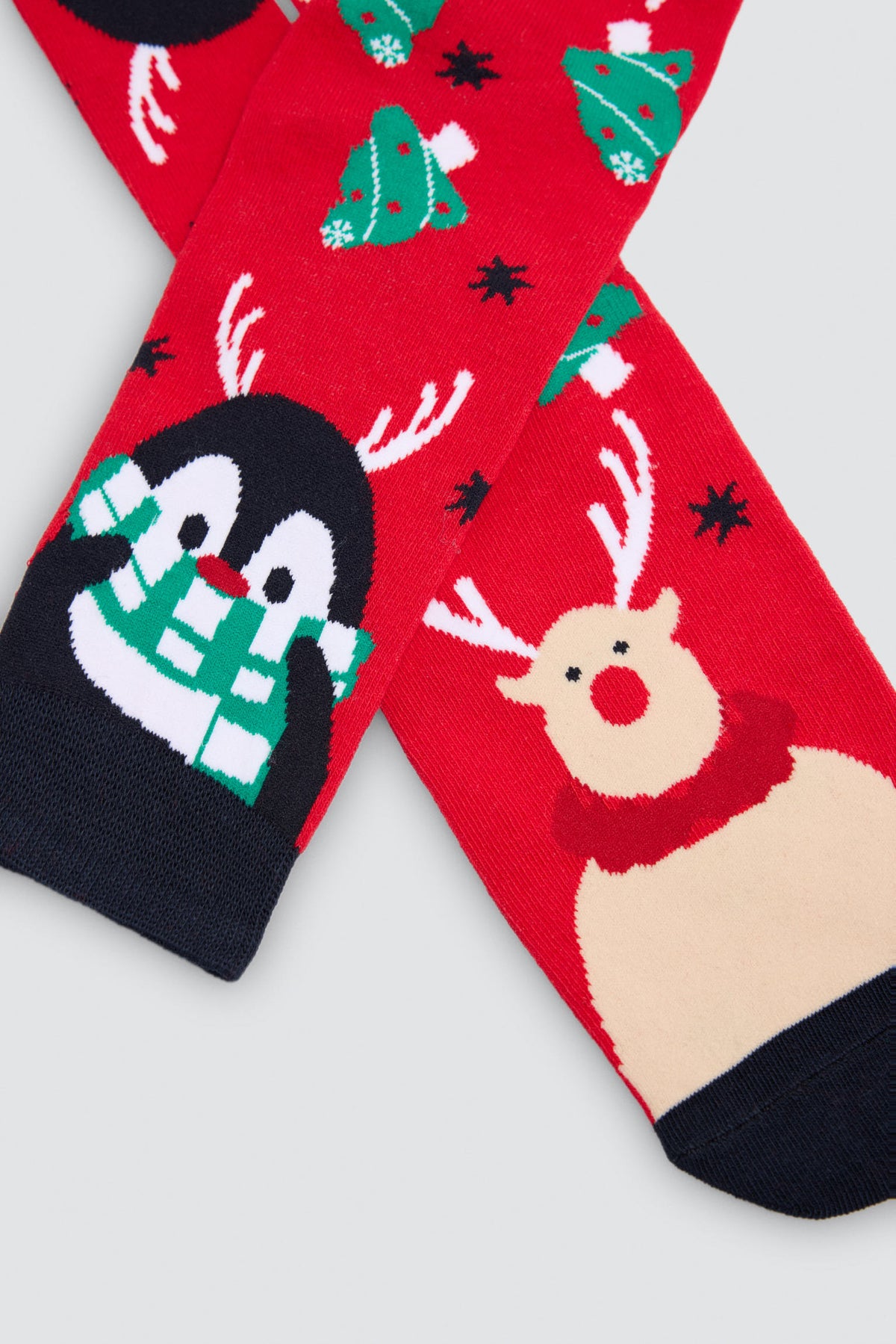 Pack de 2 meias de homem com estampado de Natal