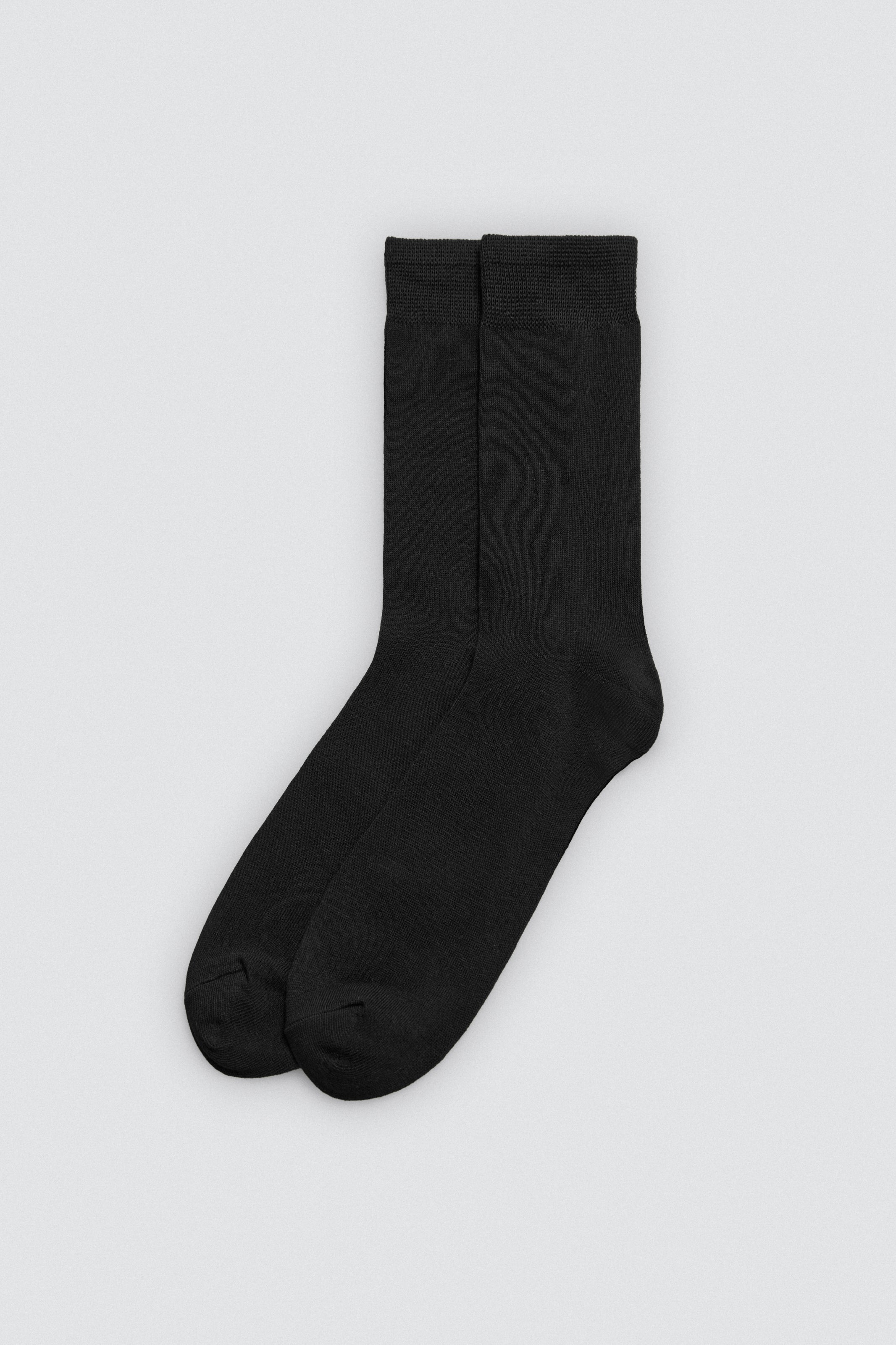 Pacote com 3 meias básicas de bambu preto