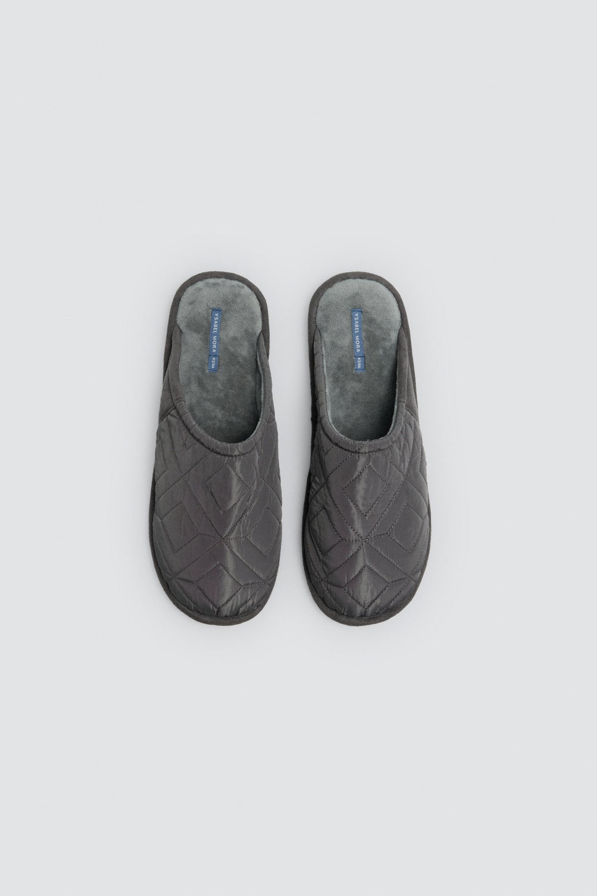 Pantufas de homem acolchoadas verdes efeito veludo