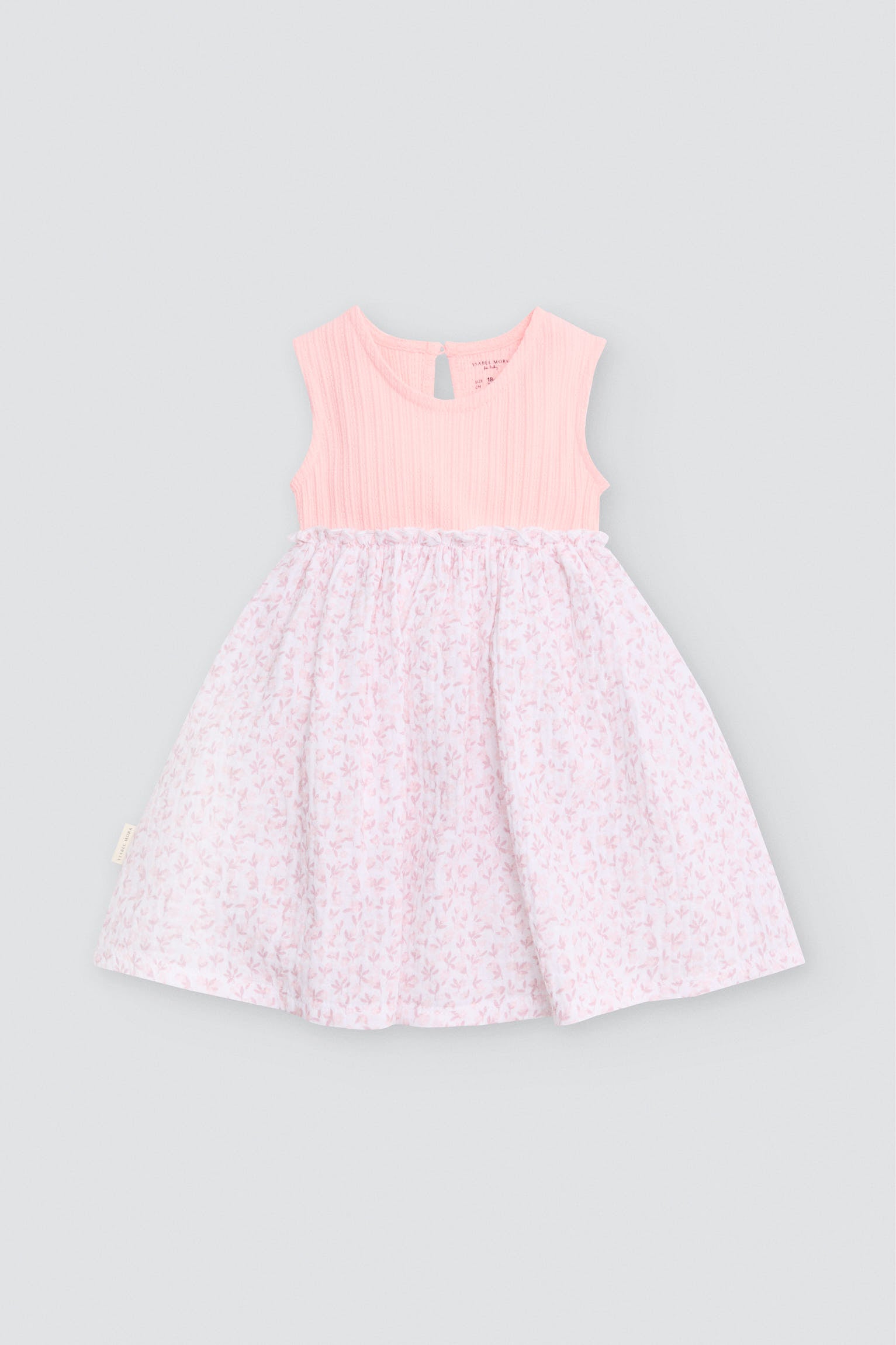 Vestido bebé sin mangas estampado floral - Ysabel Mora