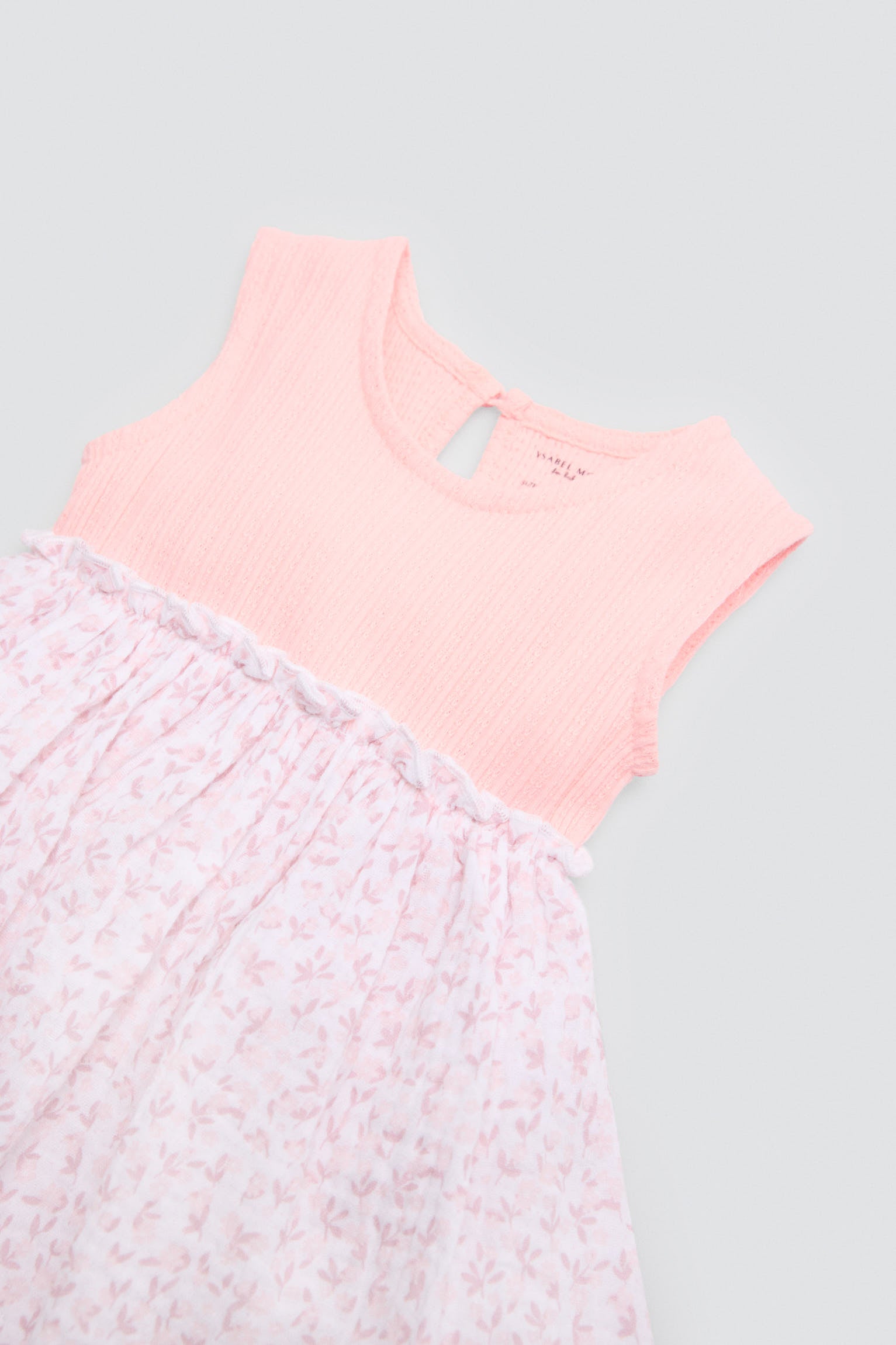 Vestido bebé sin mangas estampado floral - Ysabel Mora