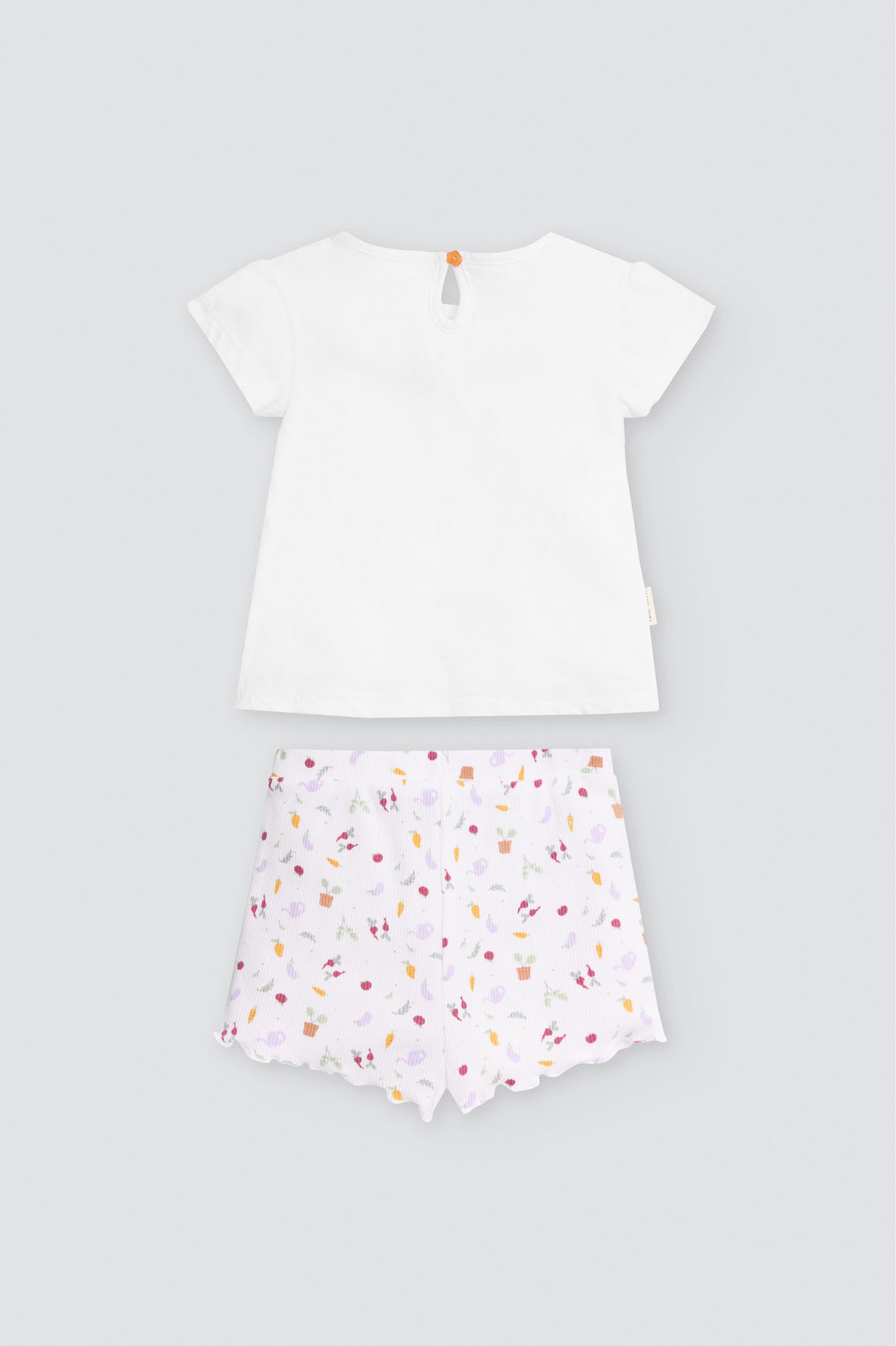 Conjunto bebé manga corta estampado verduras - Ysabel Mora