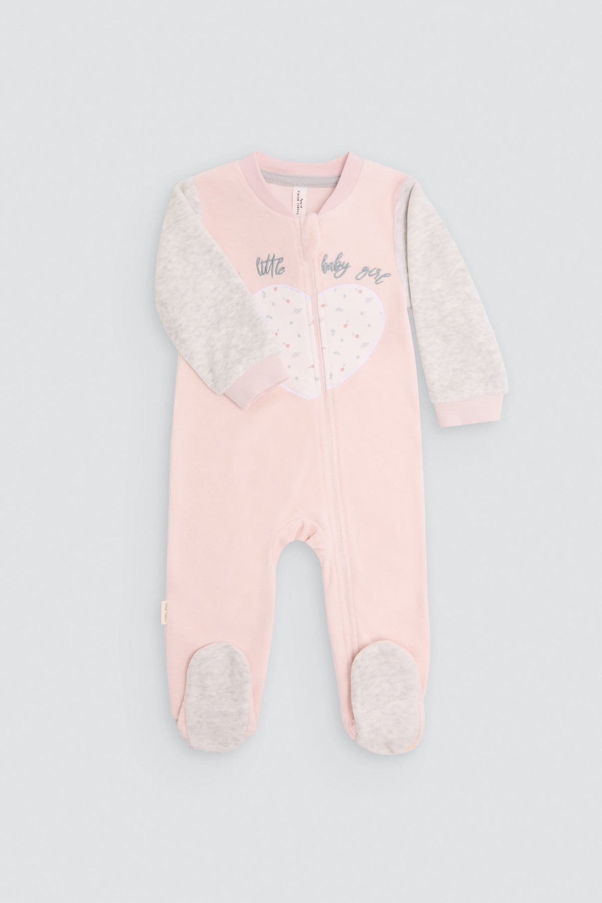 Babygrow de bebé com fecho e estampado de coração