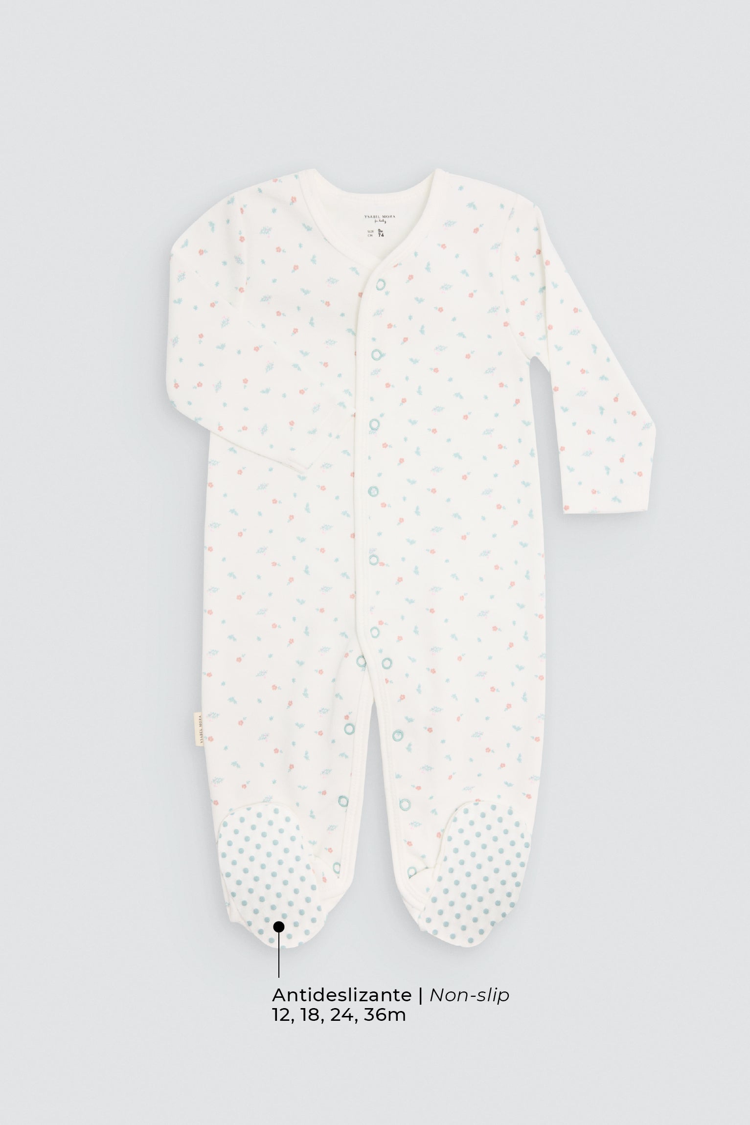 Babygrow de bebé manga comprida com estampado floral