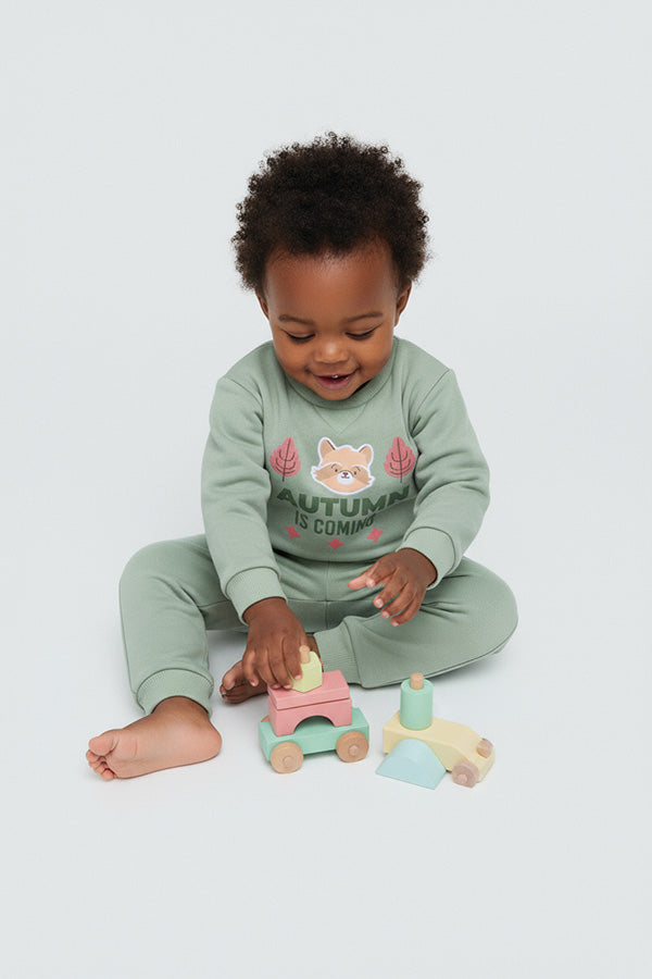 Conjunto de moletom e calça de moletom para bebê Autumn Buddy