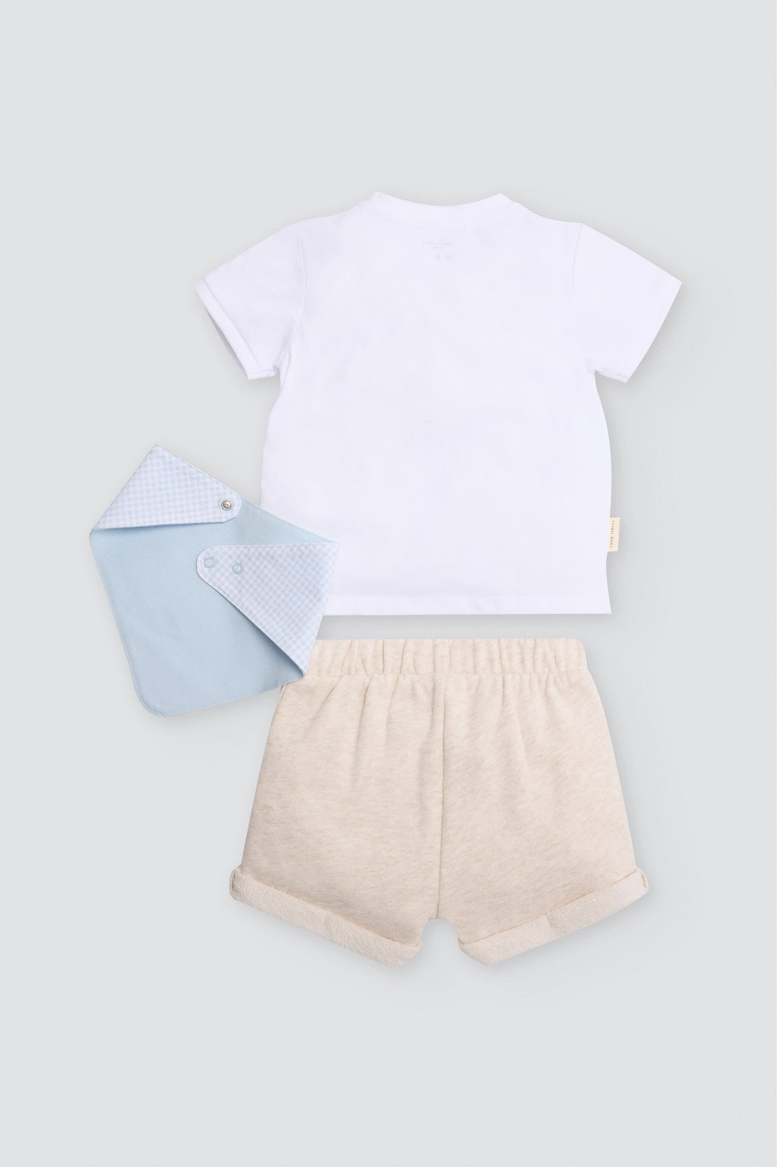 Conjunto bebé 3 piezas estampado nutria - Ysabel Mora