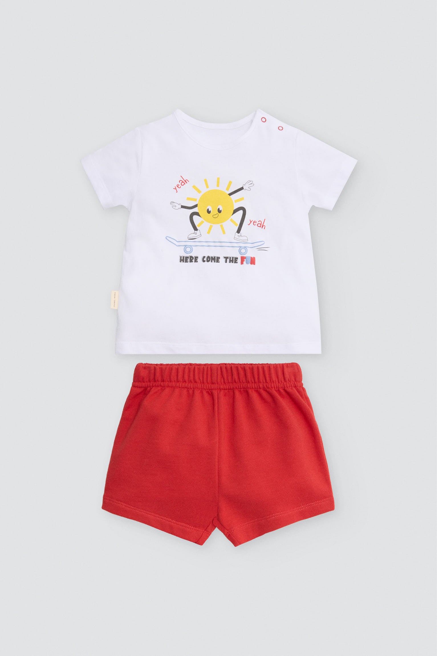 Conjunto bebé manga corta Here come the fun - Ysabel Mora
