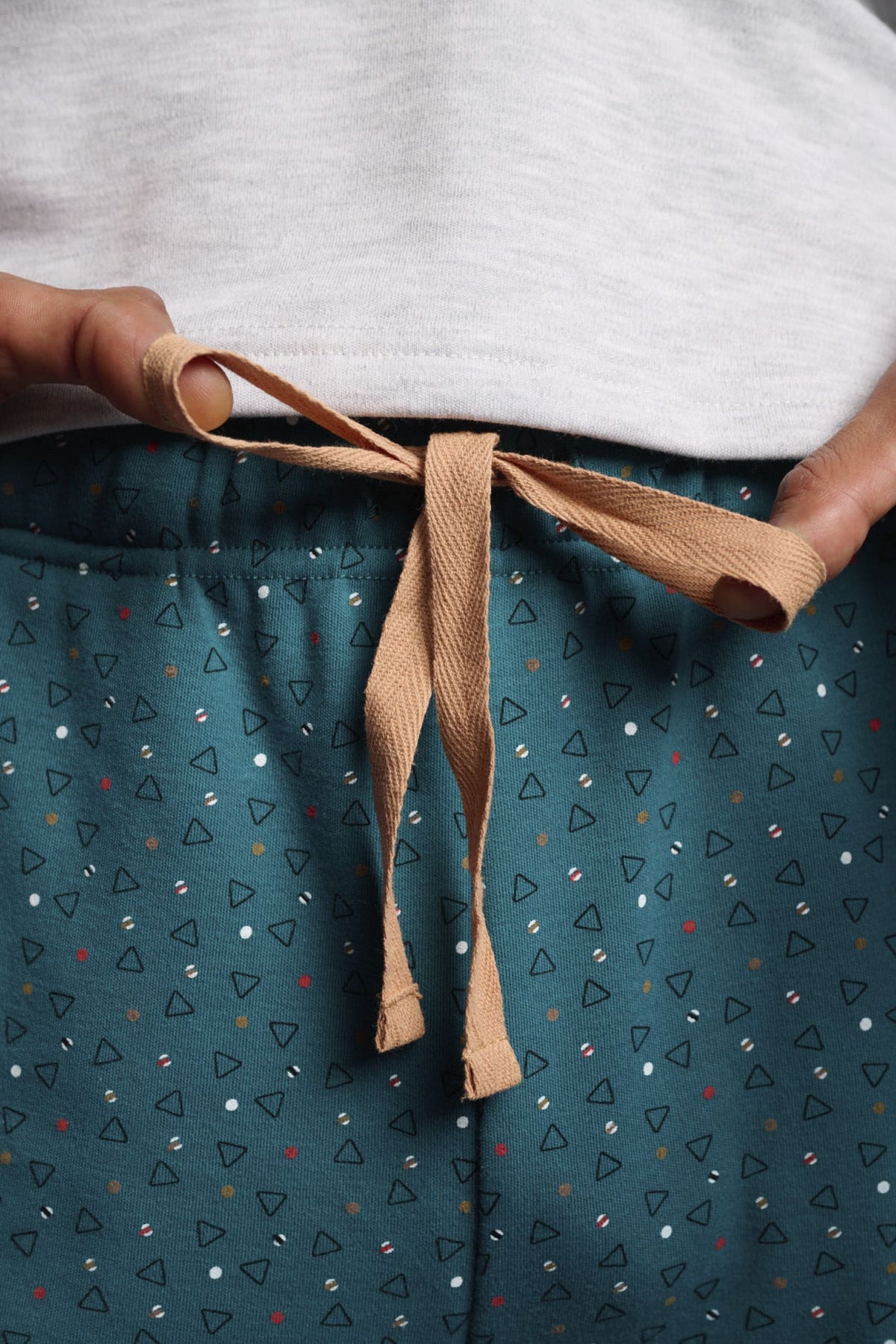 Pijama comprido de homem cardado estampado de bilhar