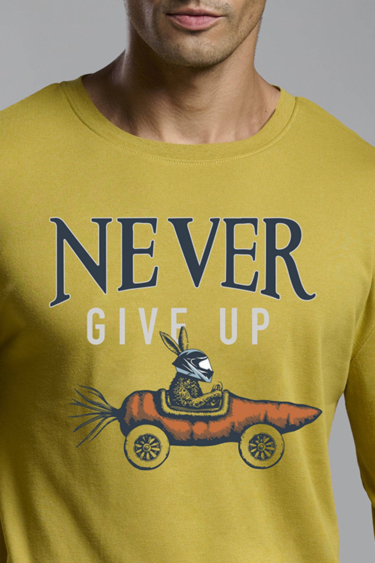 Pijama comprido de homem cardado estampado driver Never Give Up