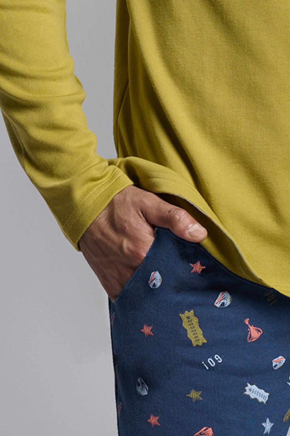 Pijama comprido de homem cardado estampado driver Never Give Up