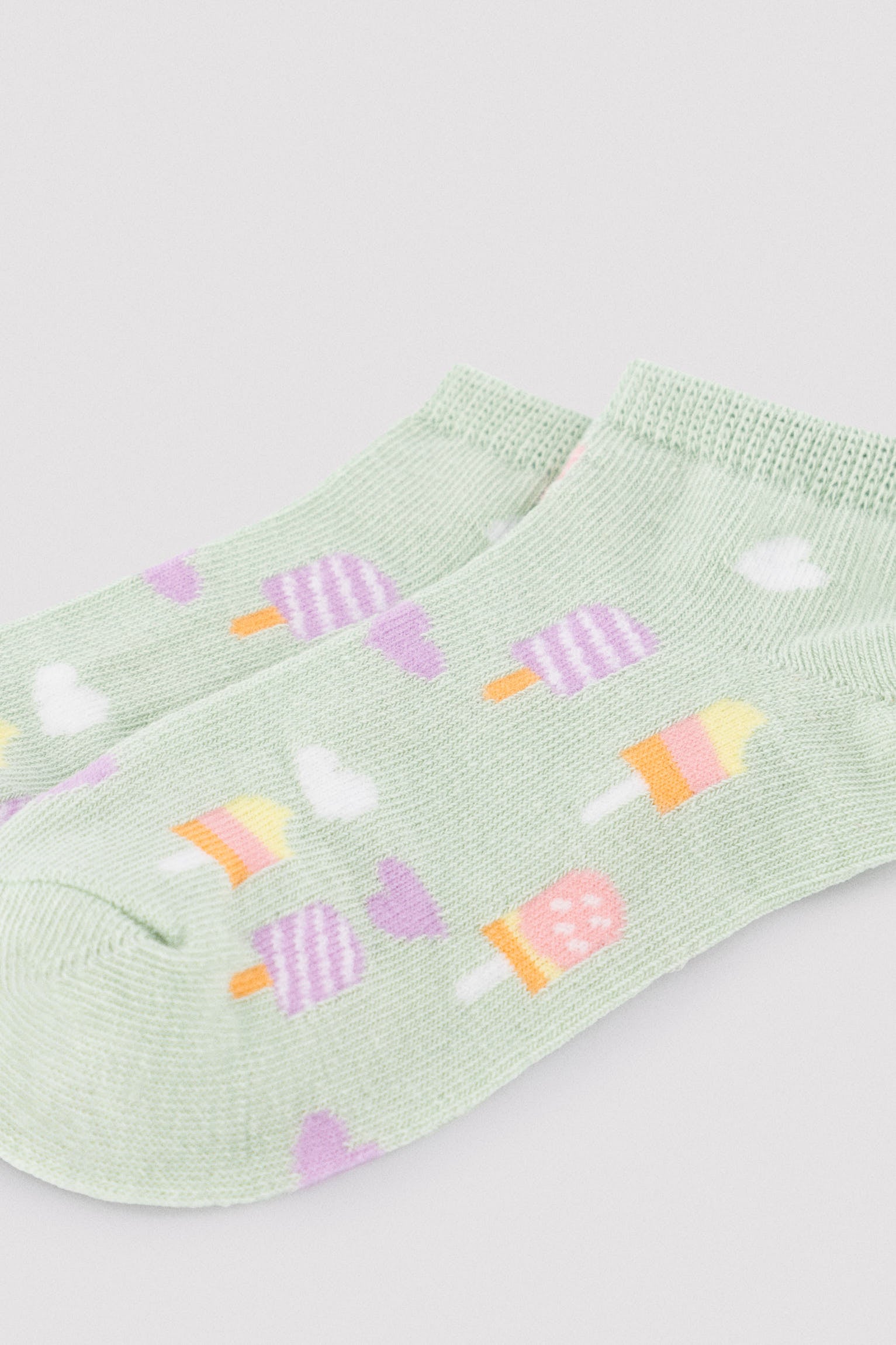 Pack 3 calcetines tobilleros infantiles estampado helados - Ysabel Mora