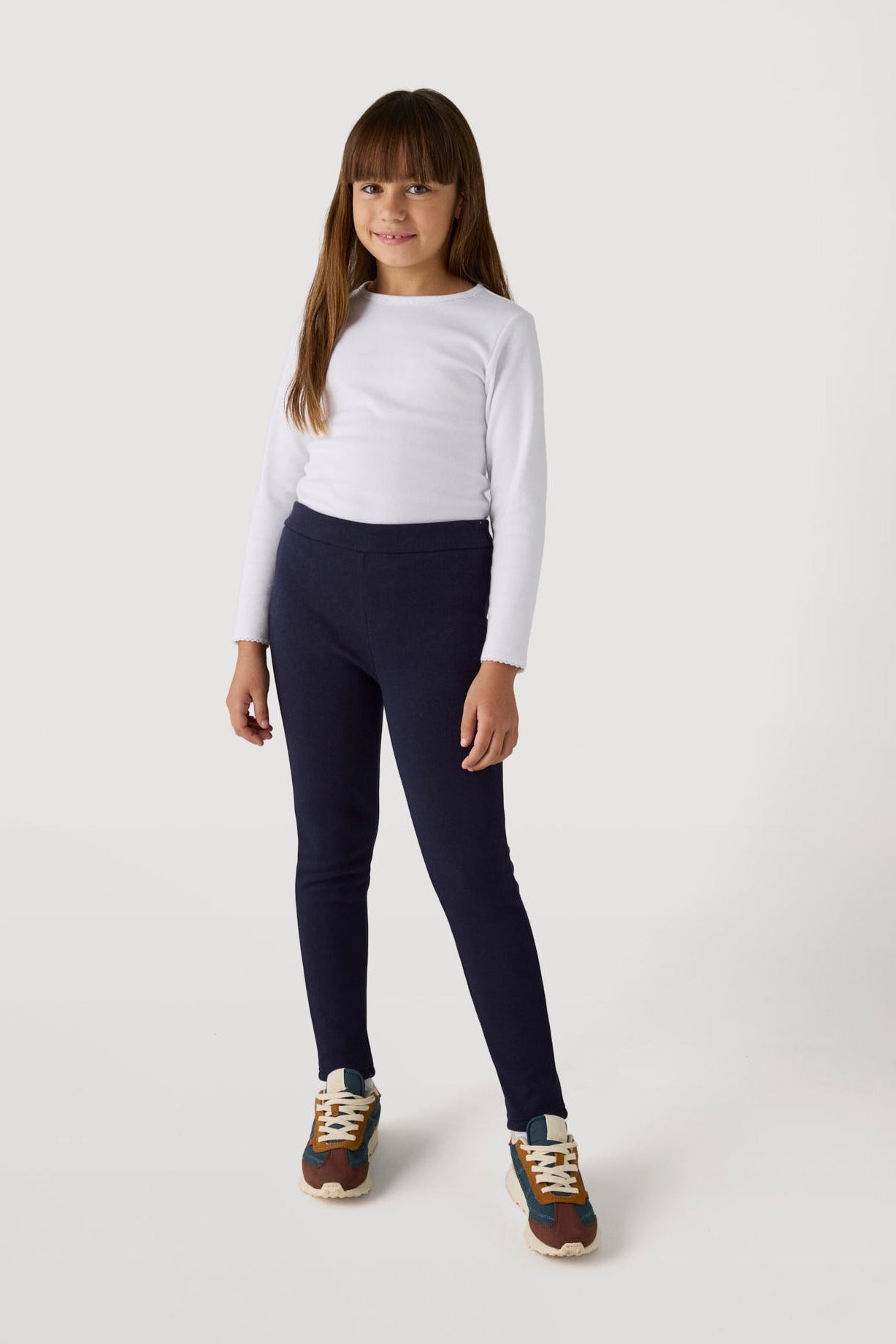 Leggings térmicas de bolinhas para menina