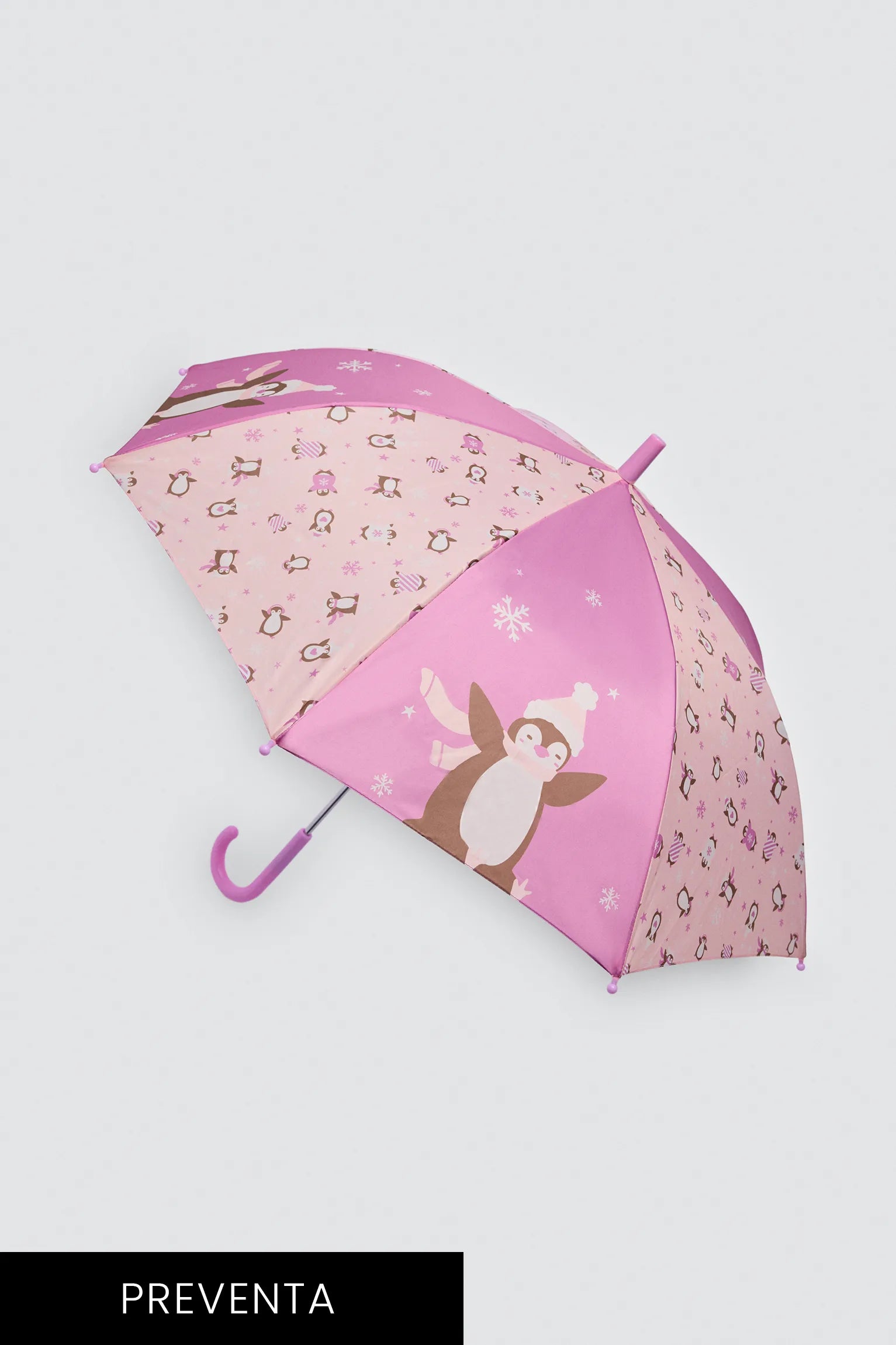 PRÉ-VENDA Guarda-chuva de menina estampado de pinguins