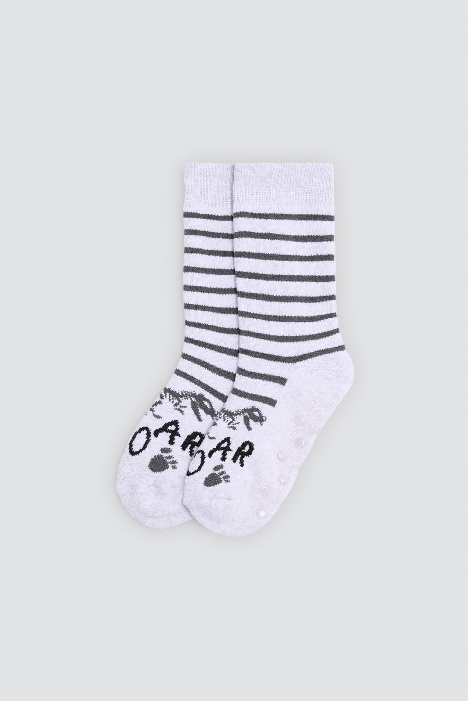 Pack de 3 meias térmicas antiderrapantes de menino com estampado de dinossauros e pegadas