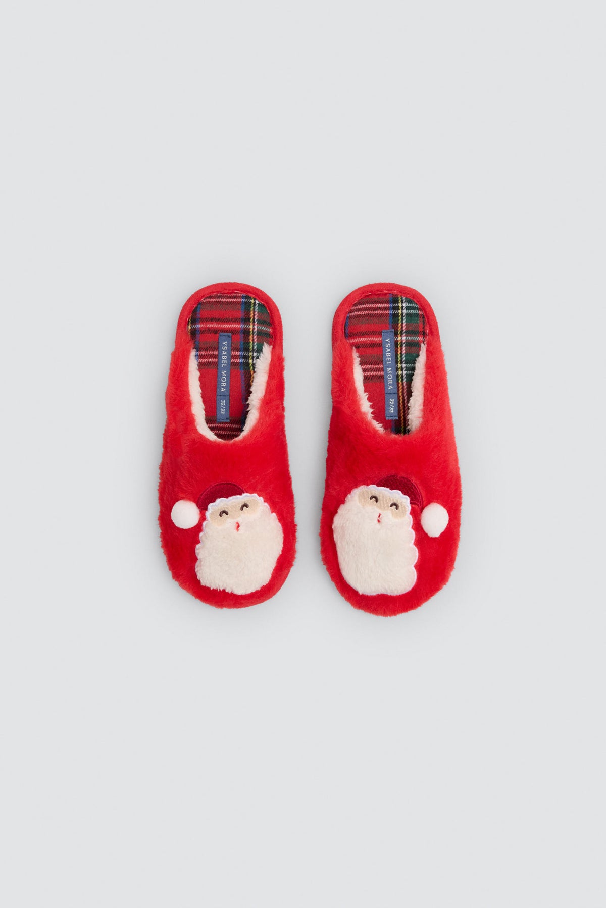 Pantufas de Natal infantis com Pai Natal