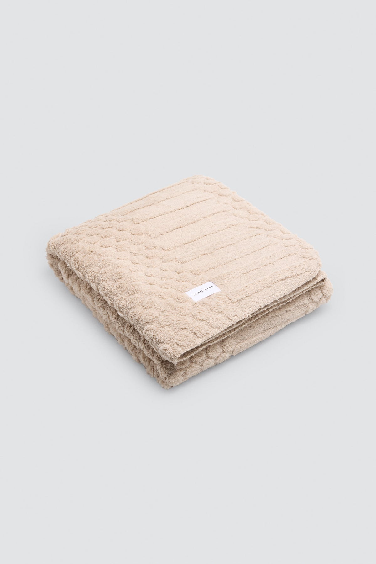 Manta texturizada estampada  beige