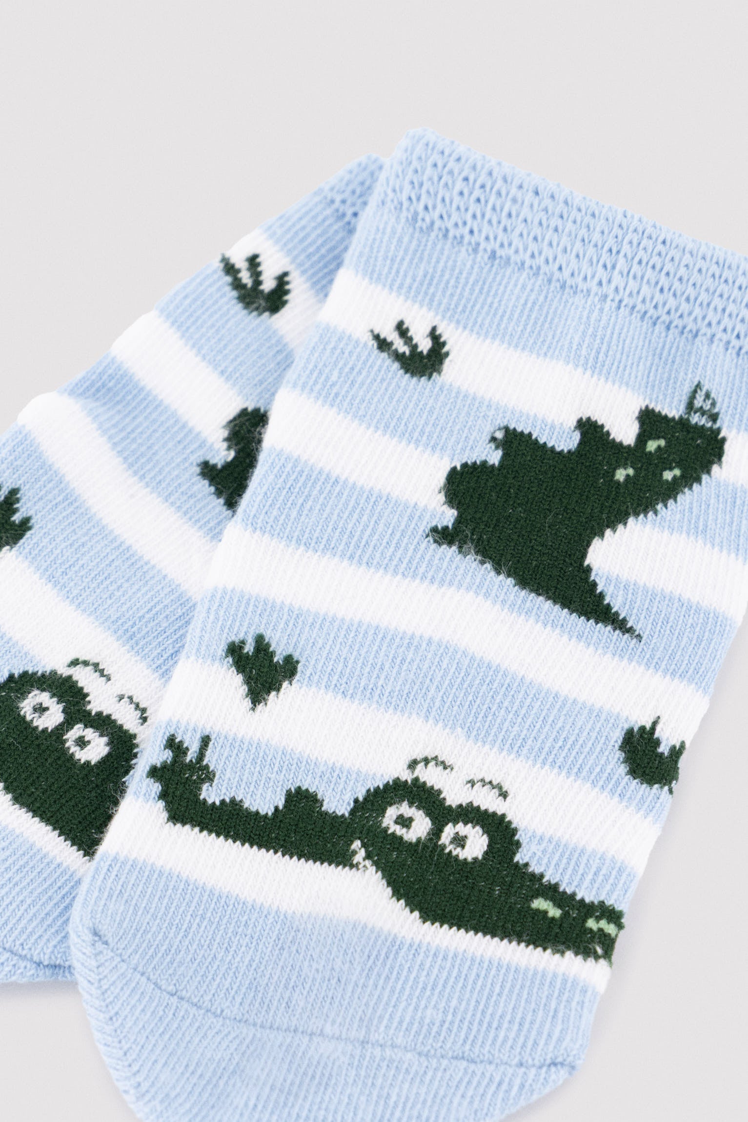 Pack 3 calcetines cortos bebé estampados cocodrilo - Ysabel Mora