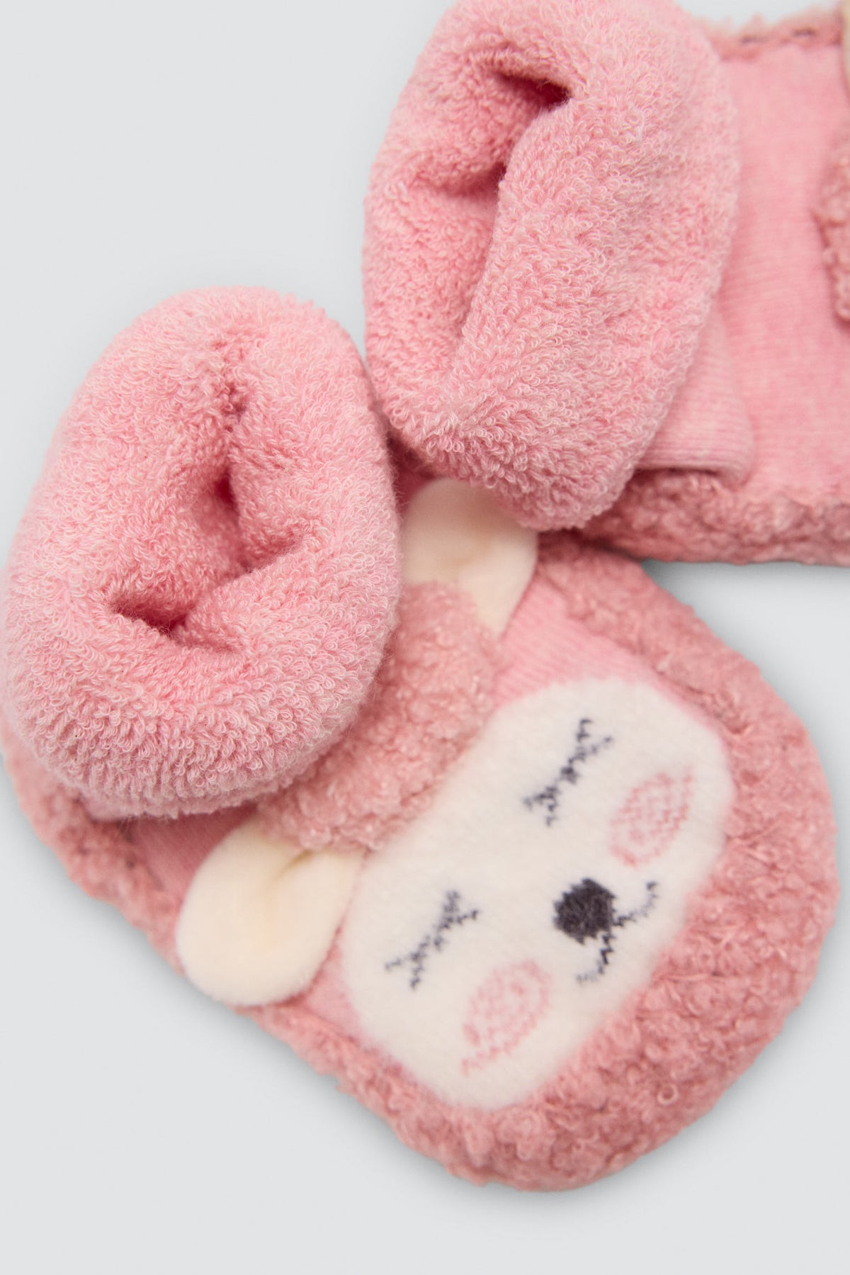 Meias-pantufa térmicas de bebé com ovelhinha rosa