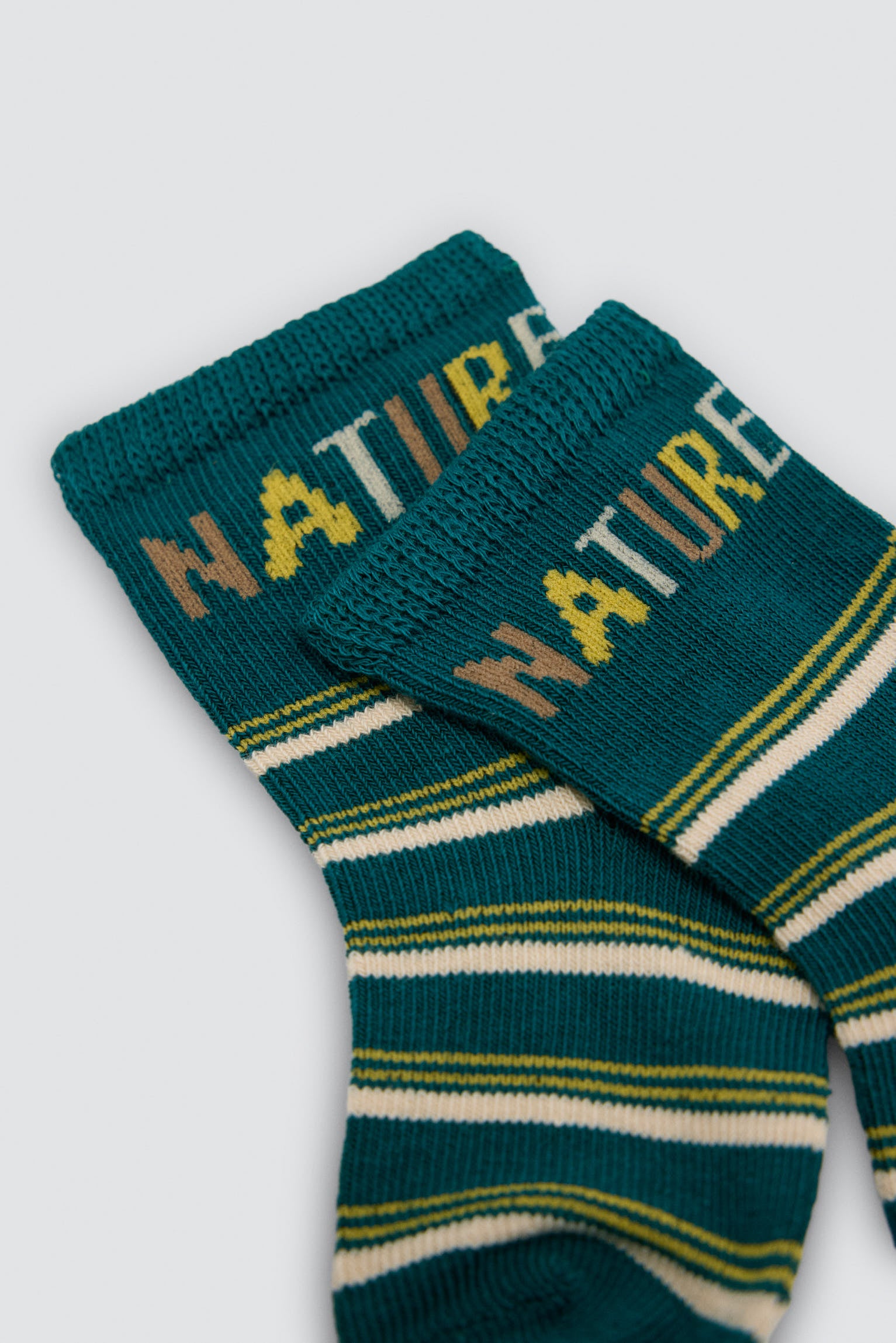 Pack de 4 meias de bebé com estampado de natureza
