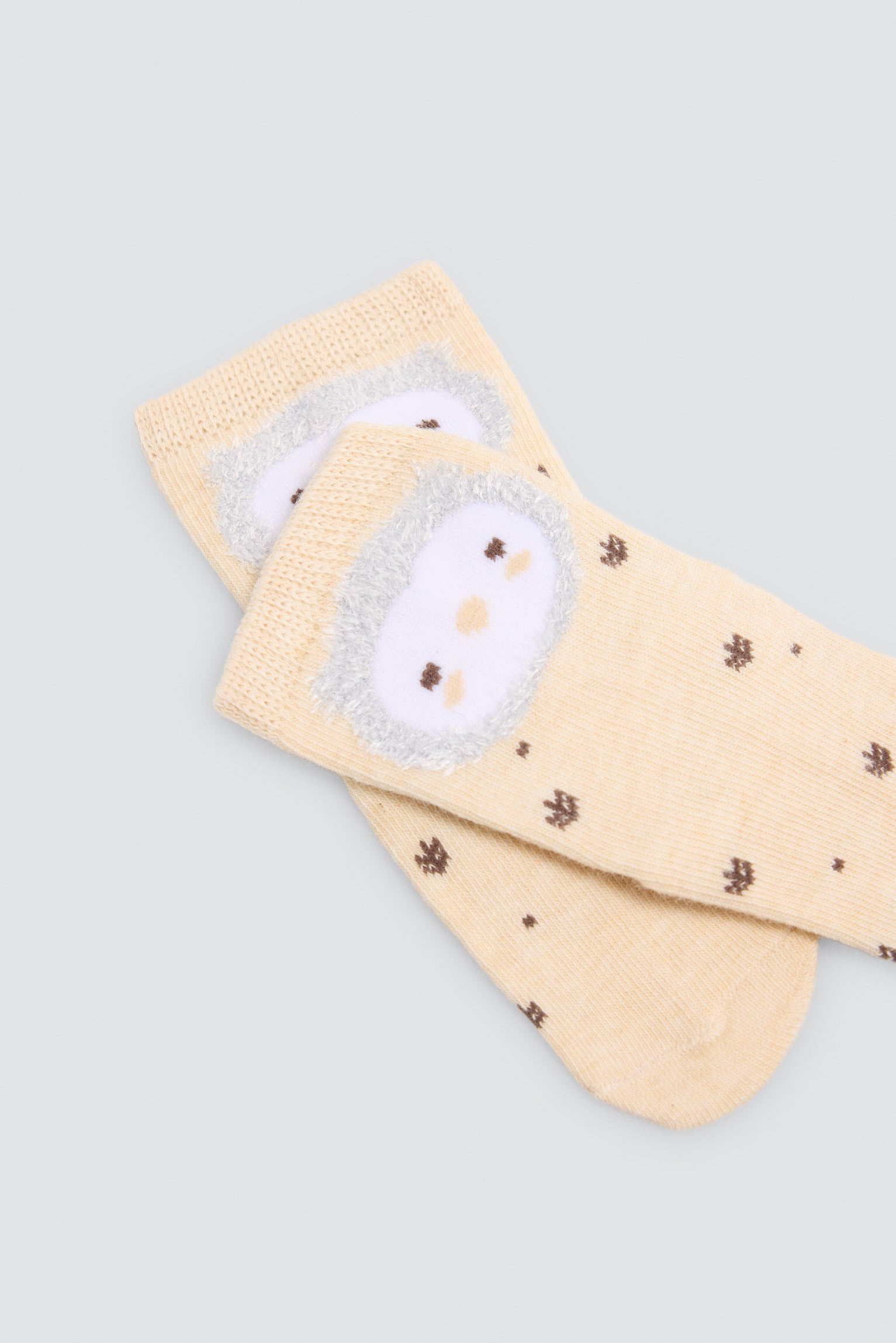 Pack de 4 meias de bebé com estampado de corujas e árvores