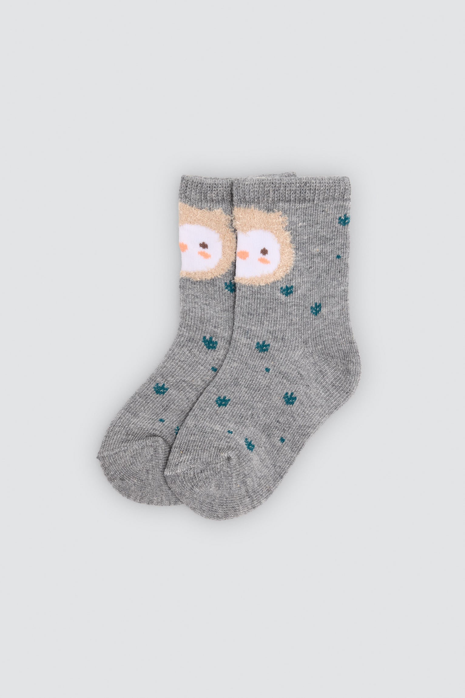Pack de 4 meias de bebé com estampado de corujas e árvores