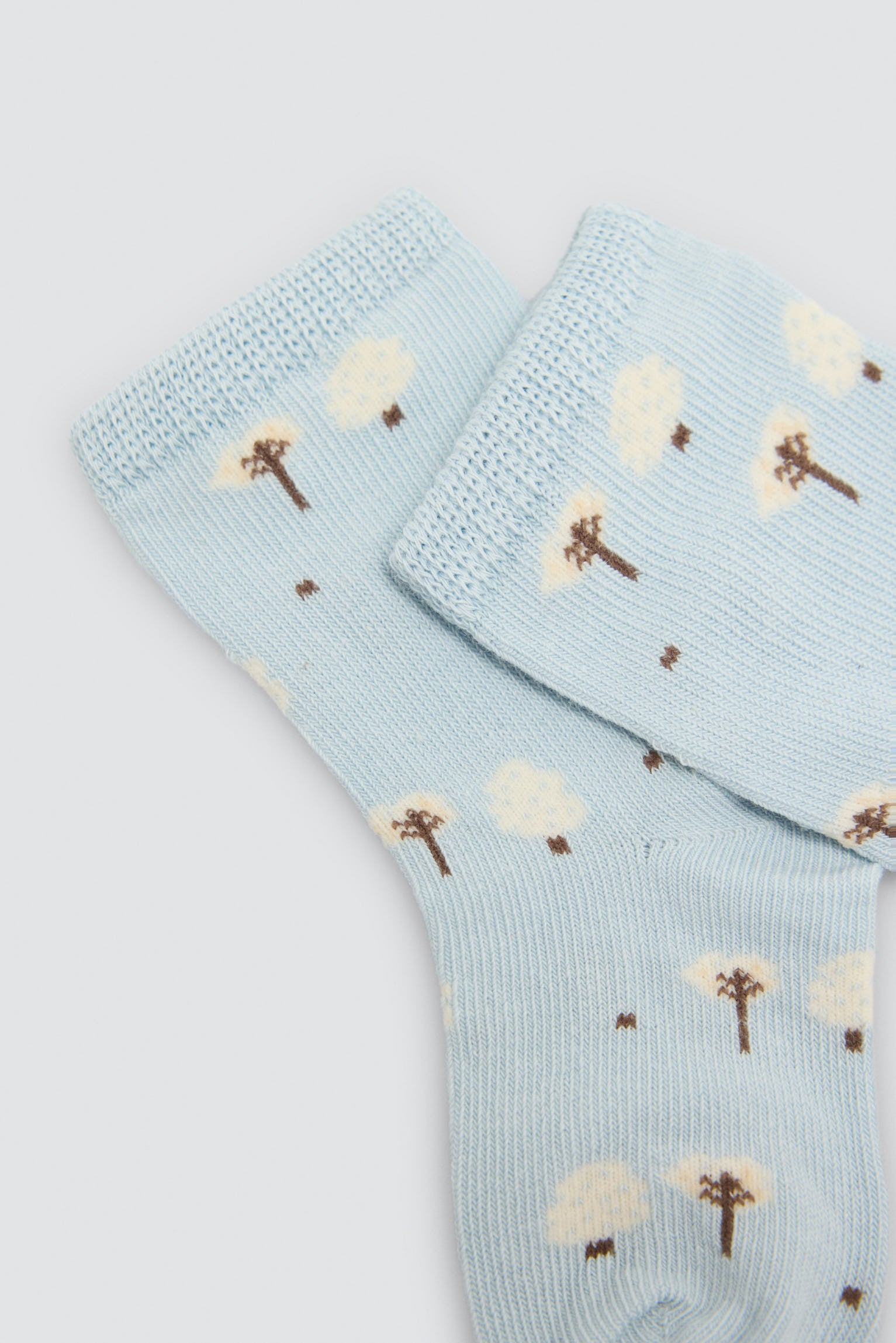 Pack de 4 meias de bebé com estampado de corujas e árvores