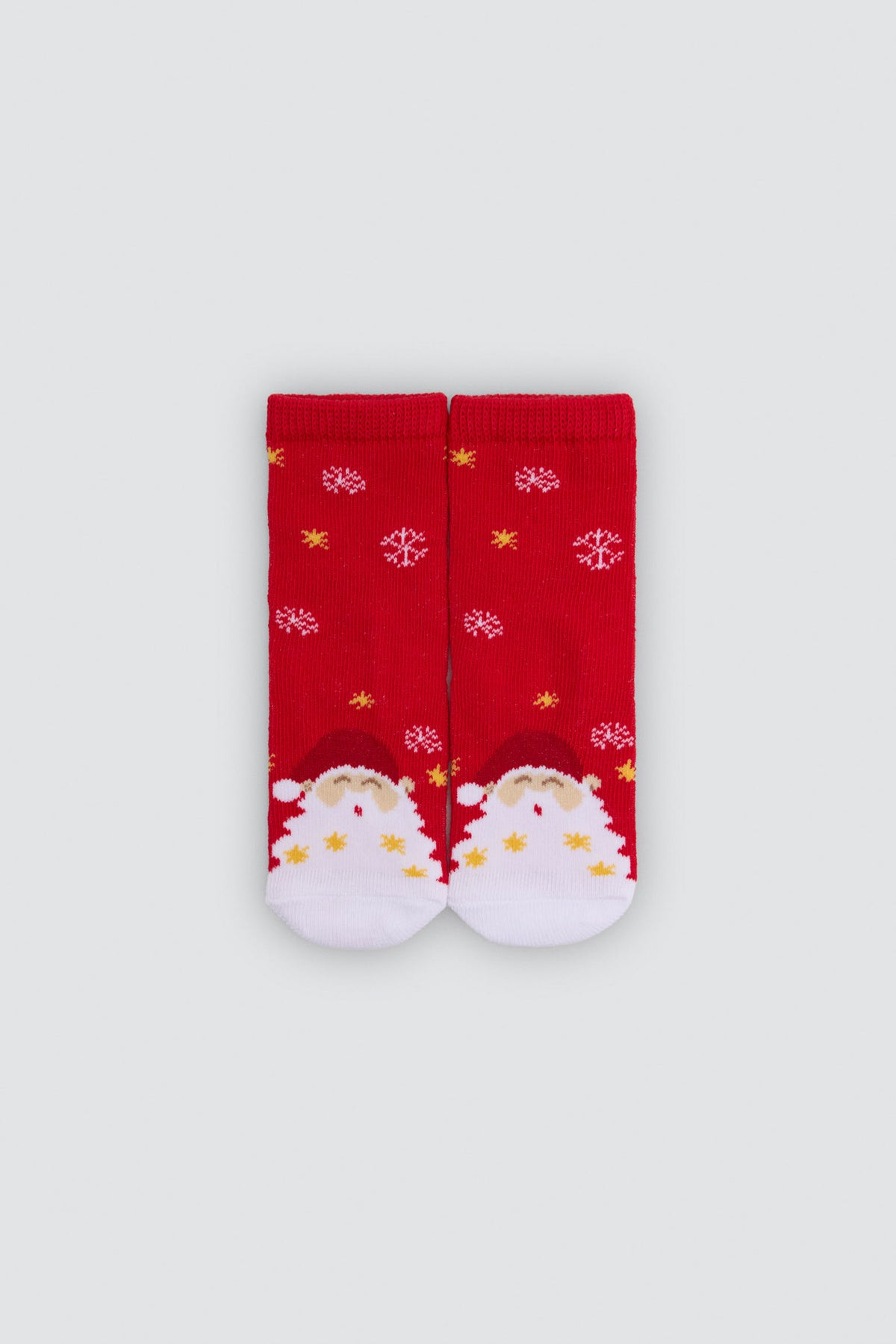 Pack de 2 meias de bebé de Natal com renas e Pai Natal