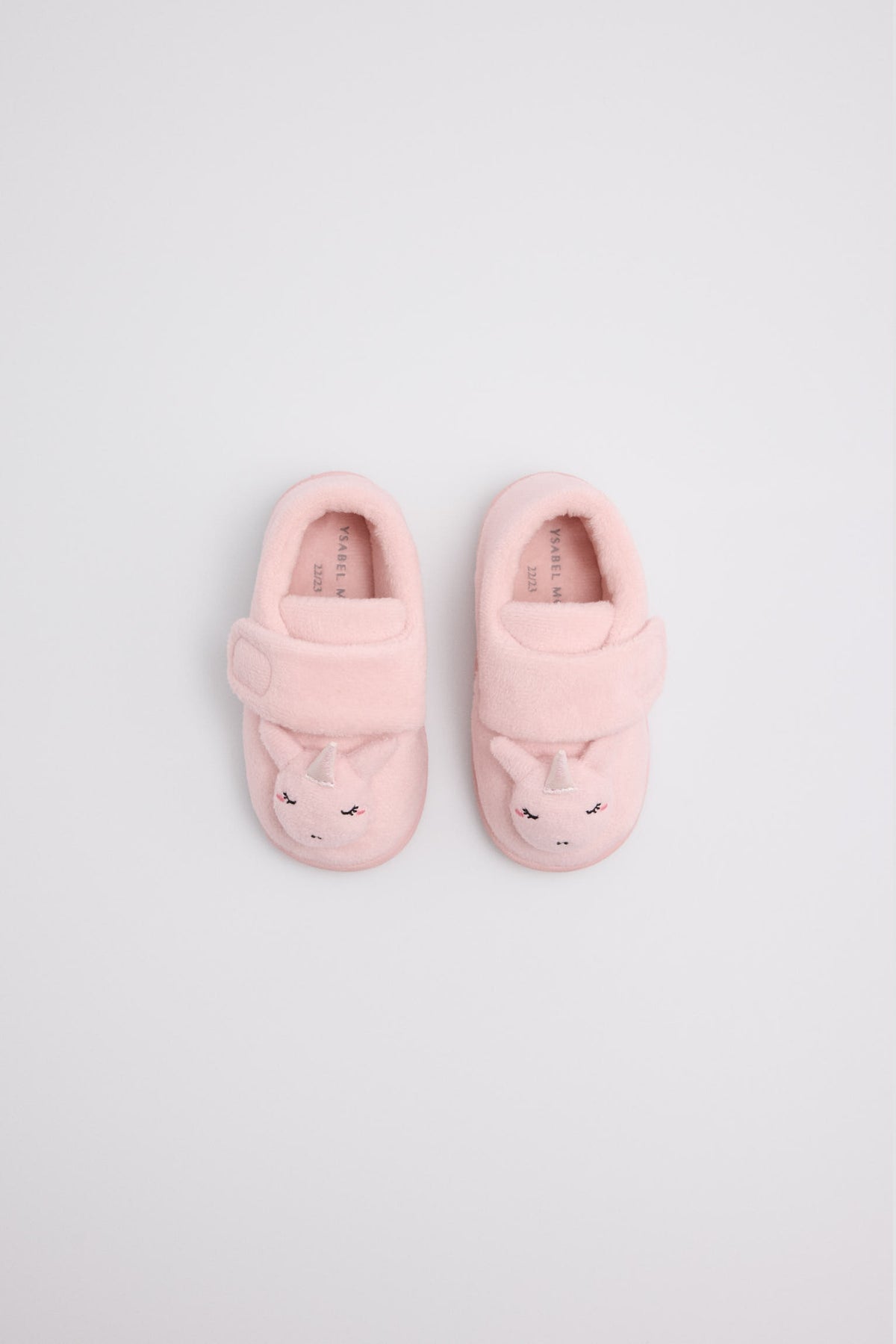 Zapatillas de casa bebé niña carita unicornio