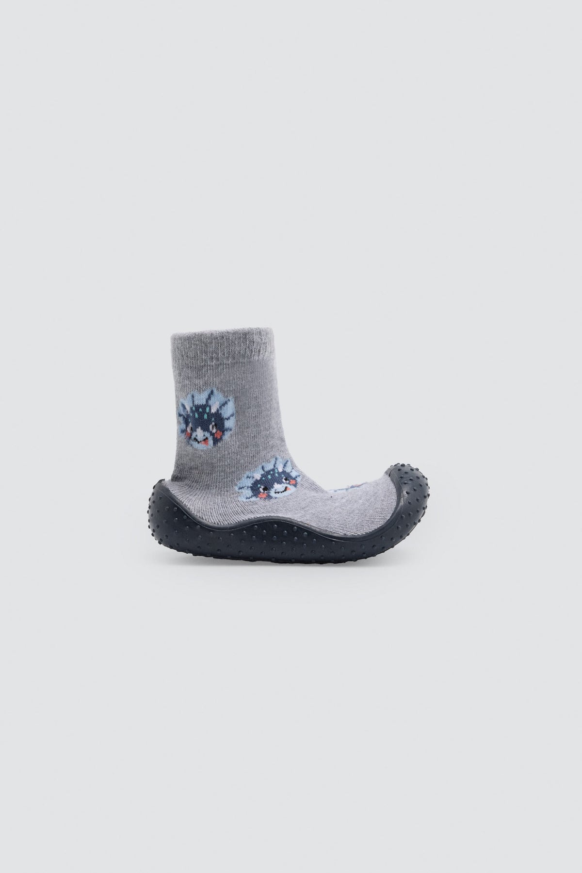 Meias-pantufa de bebé menino com estampado de dinossauros