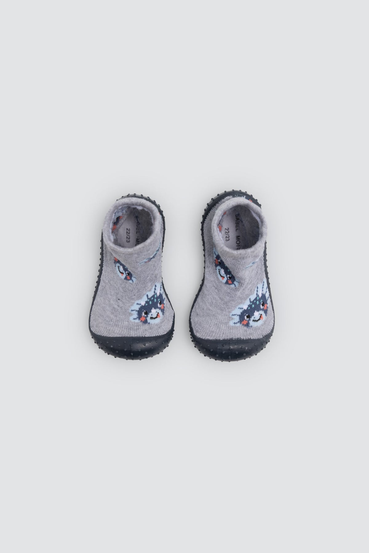 Meias-pantufa de bebé menino com estampado de dinossauros