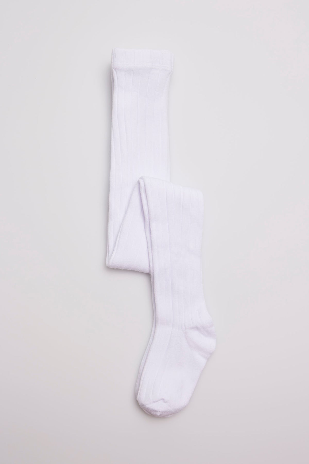 Collant canelado branco