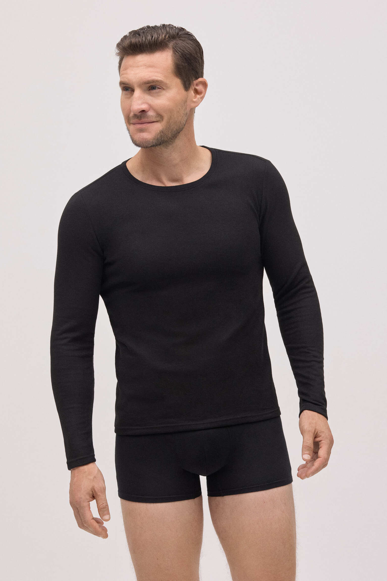 Camiseta térmica preta extra quente para homem