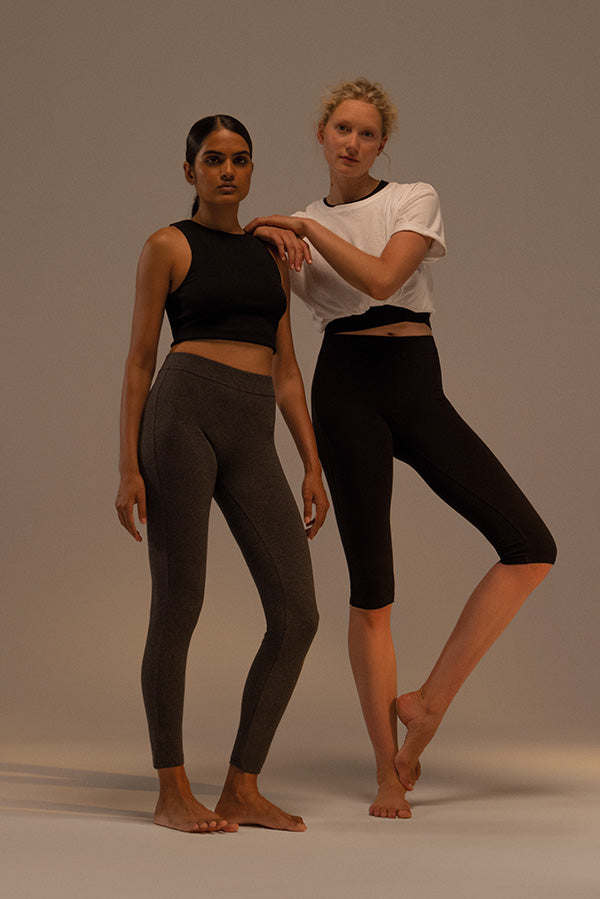 Leggings de algodão, compridas e curtas Coleção básica
