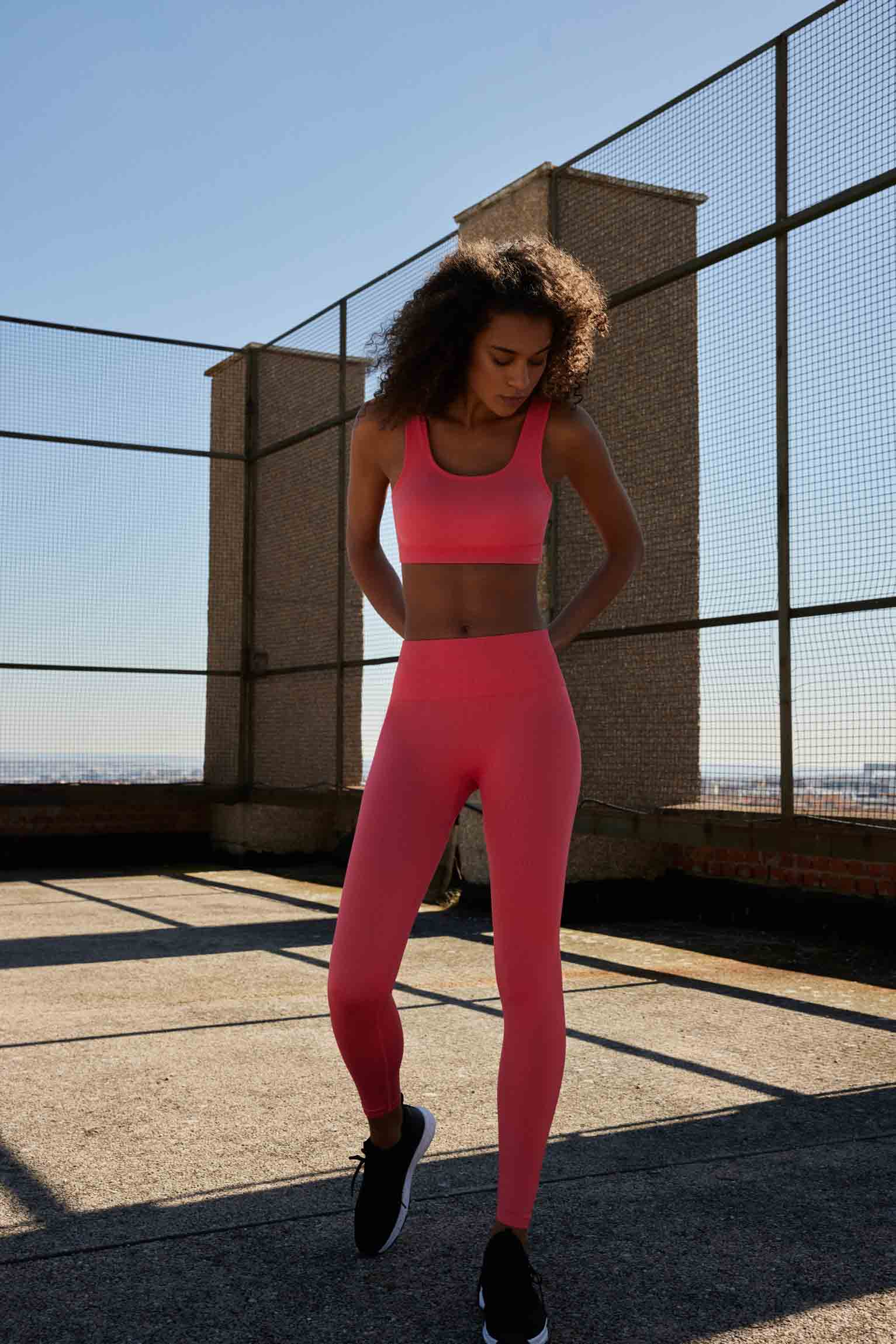 Leggings desportivas coral