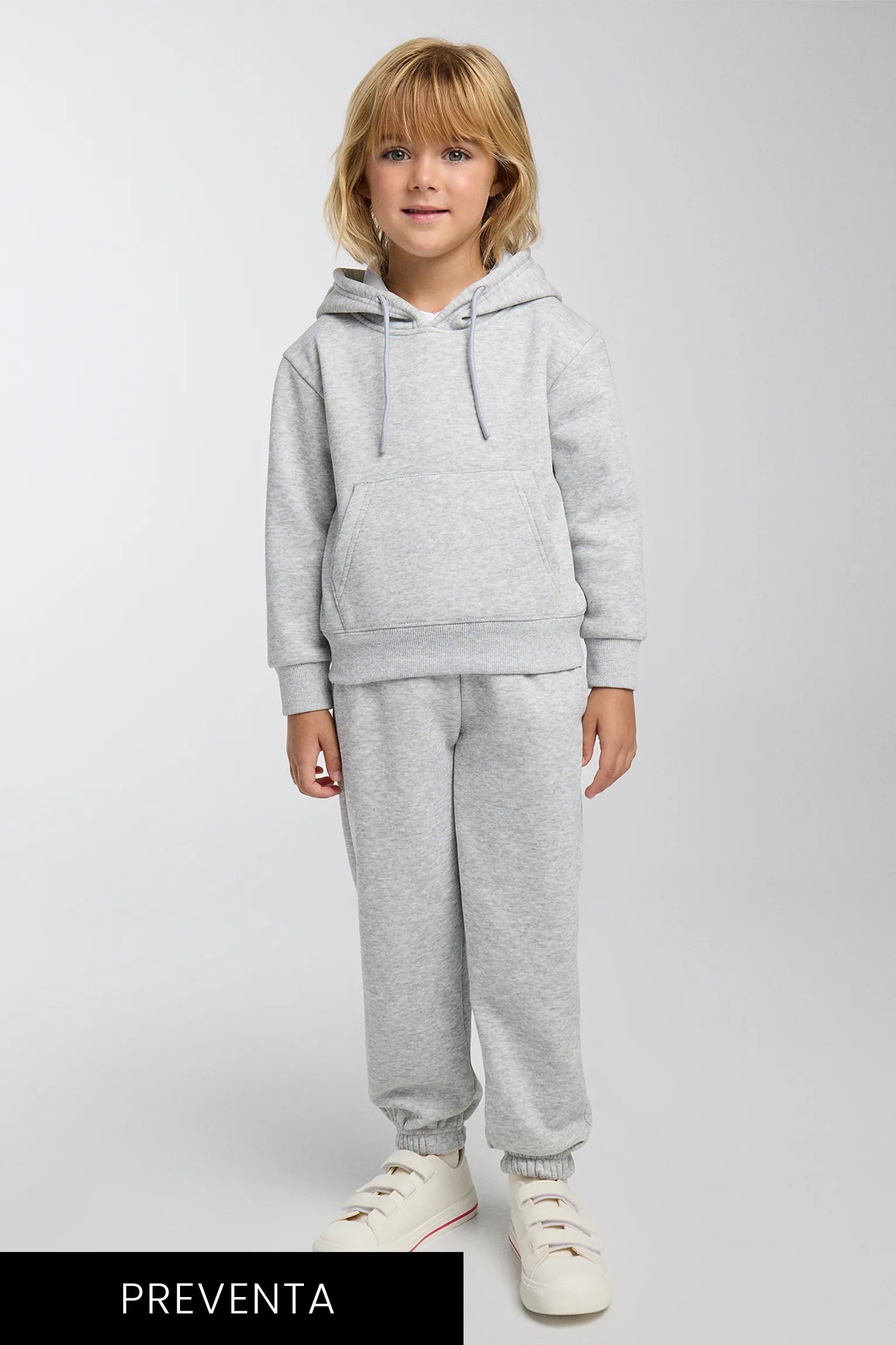PRÉ-VENDA fato de treino de menina cardado cinzento com sweatshirt e joggers