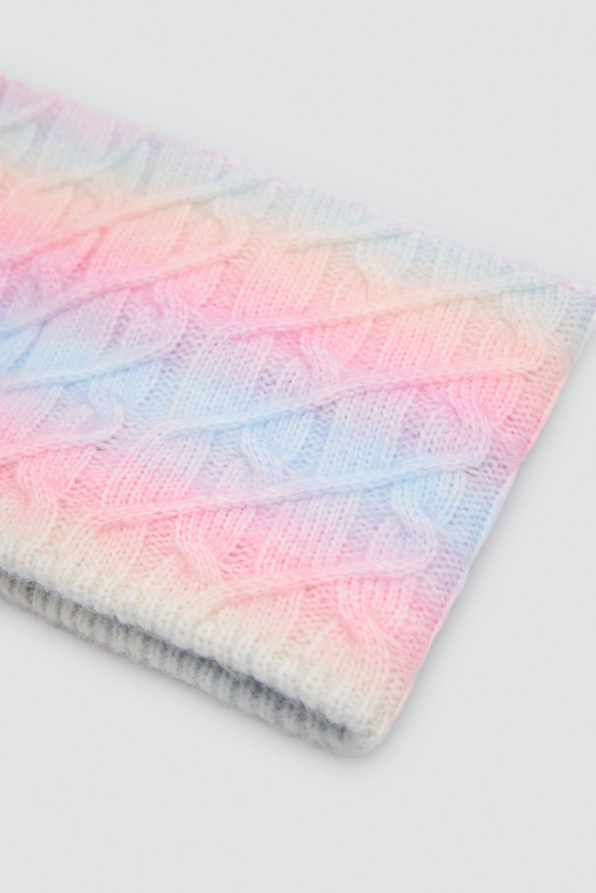 Cuello de punto para niña con forro polar multicolor