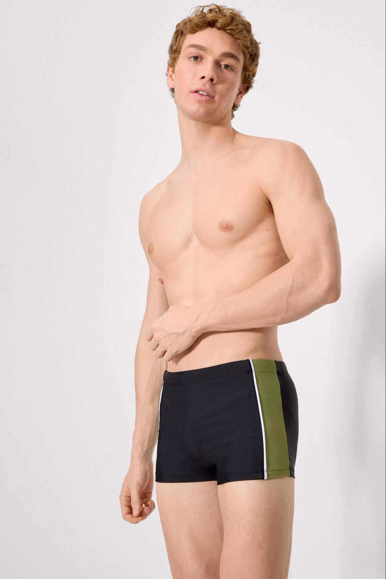 Bañador bóxer detalle rayas negro - Ysabel Mora