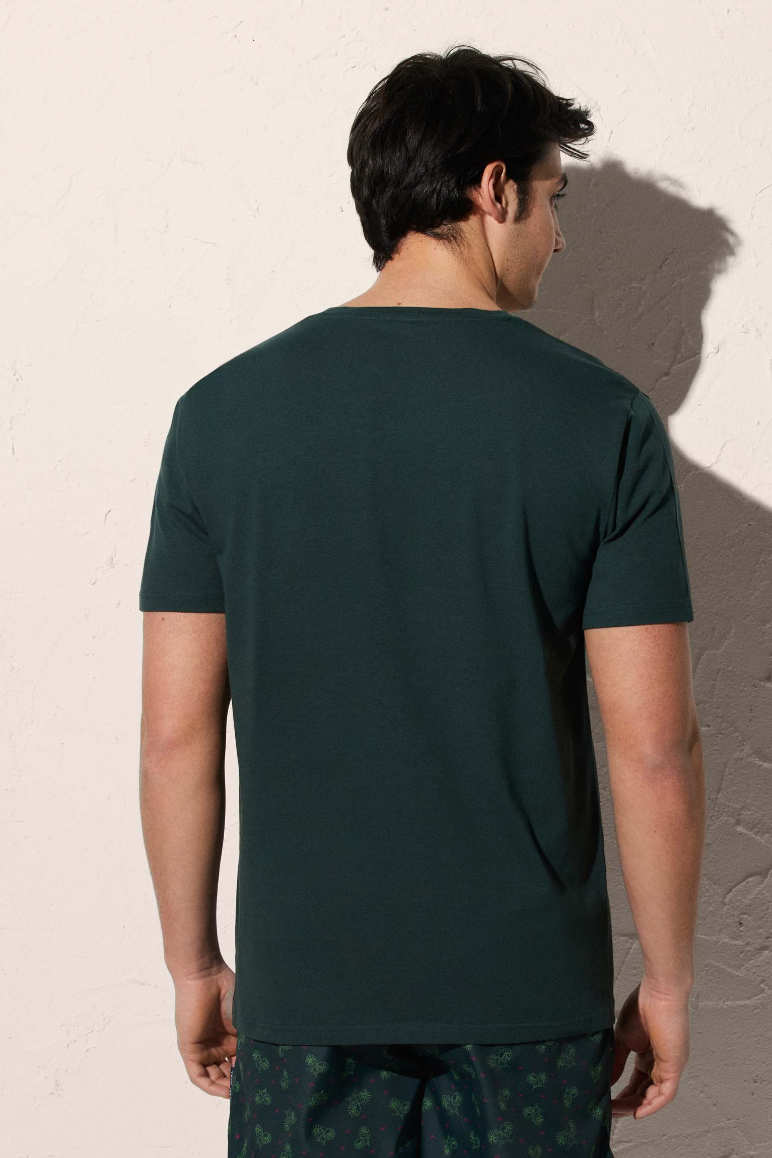 T-shirt verde bicicleta