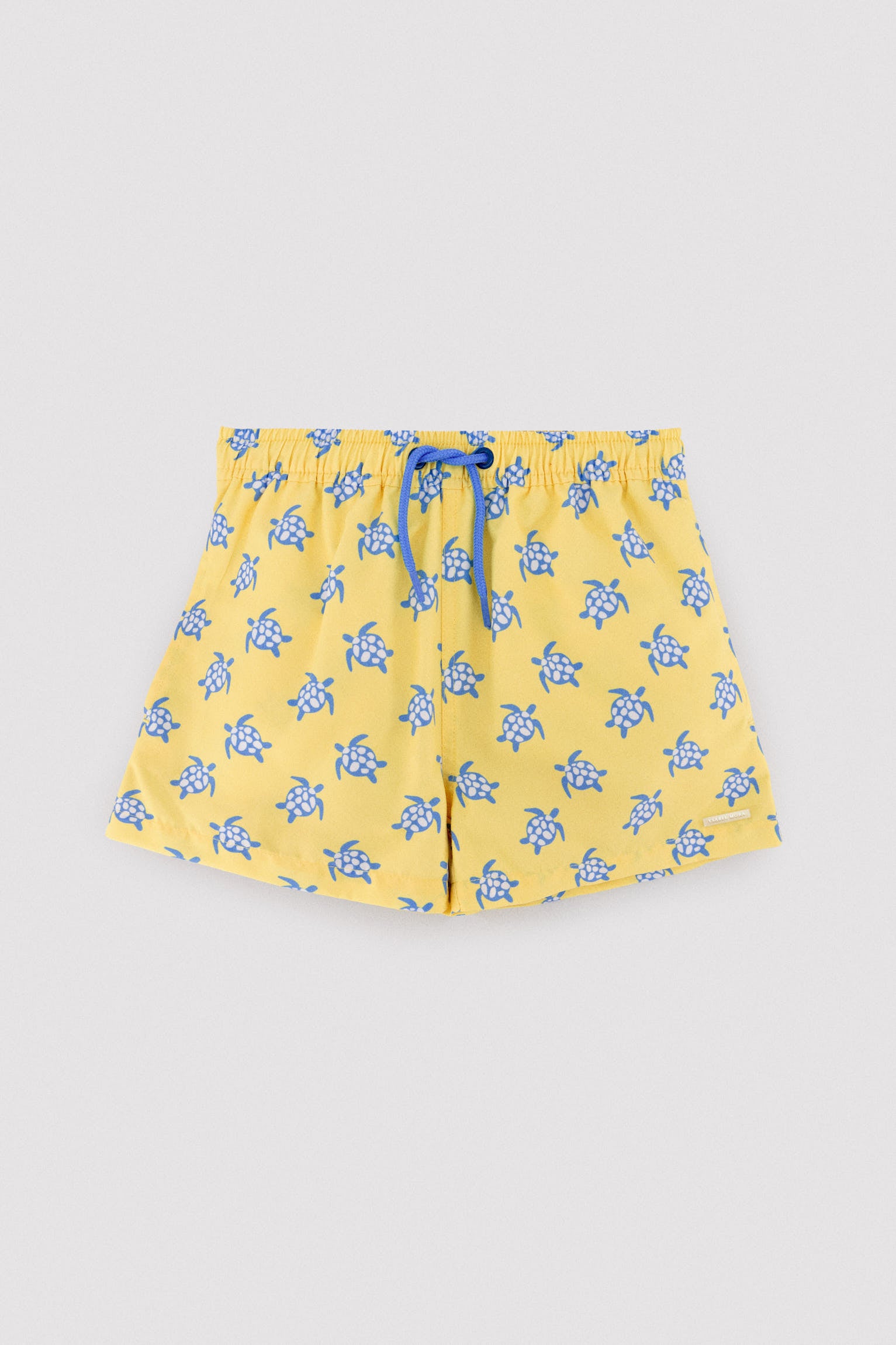 Bañador niño corto estampado tortugas amarillo - Ysabel Mora