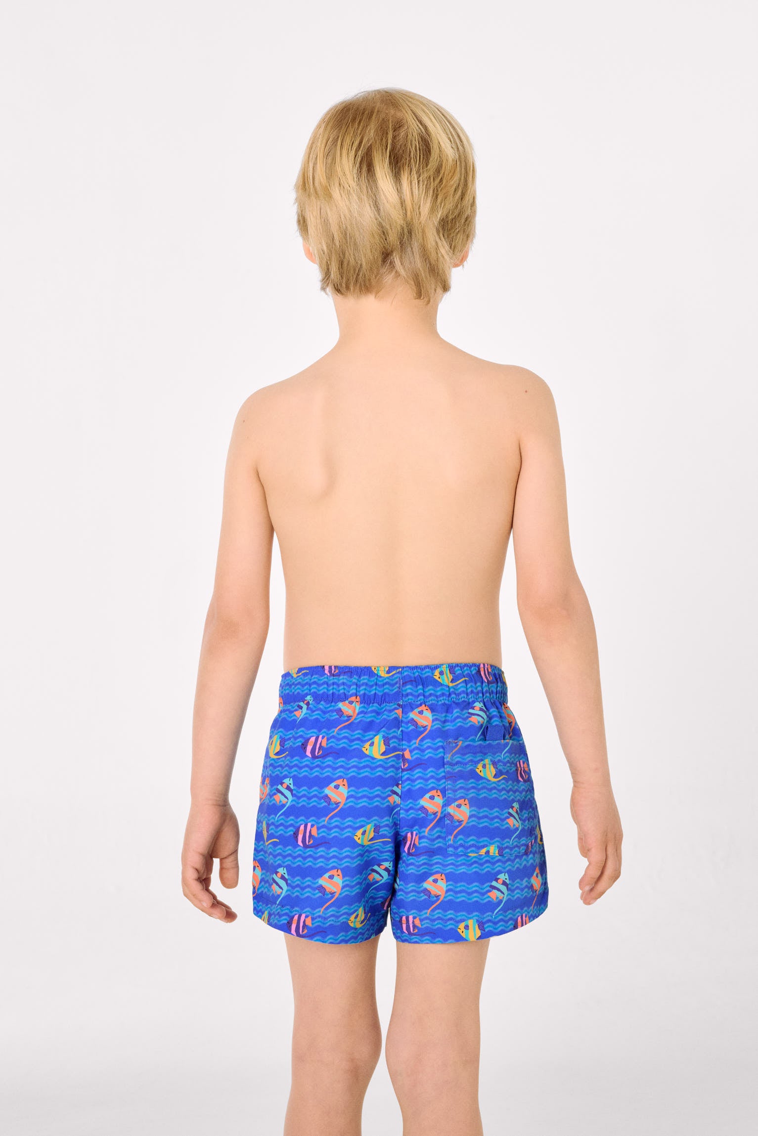 Bañador niño corto estampado peces tropicales multicolor - Ysabel Mora