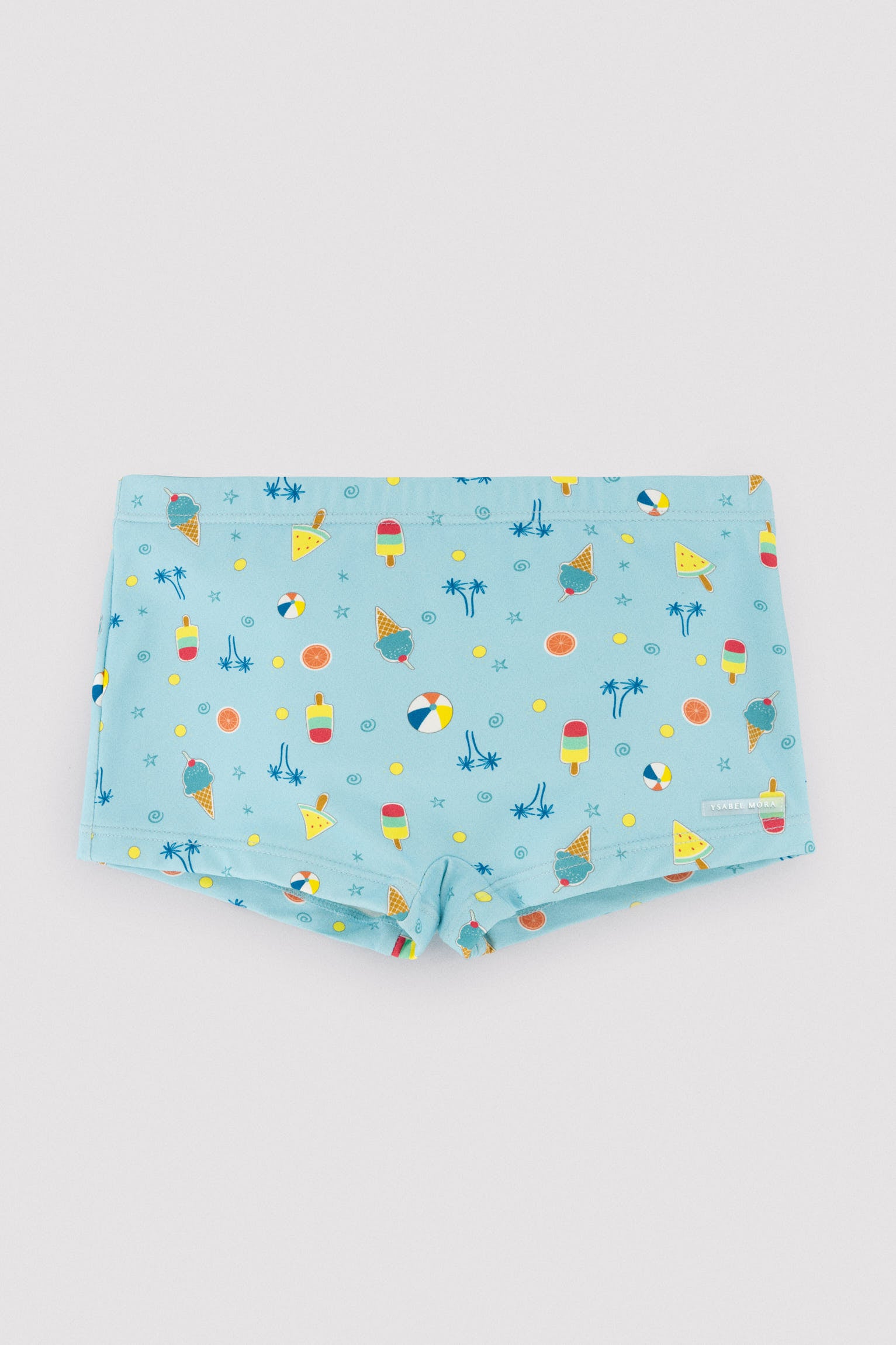 Calção de banho boxer infantil com estampa de sorvete