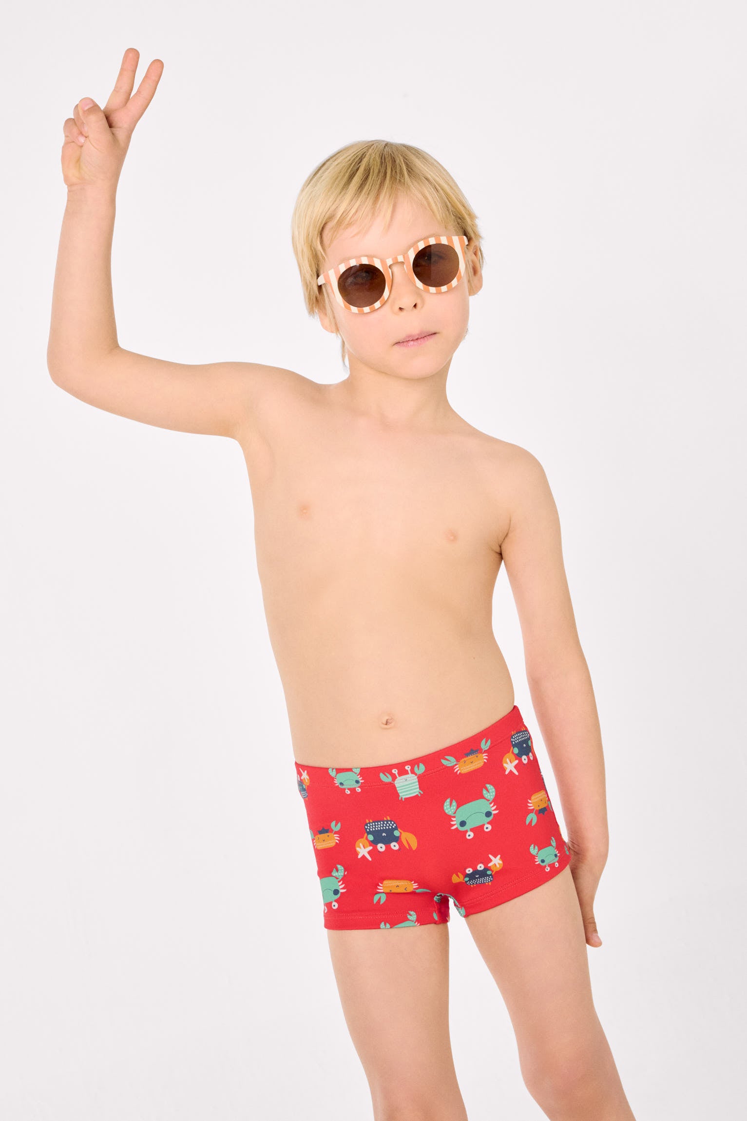 Bañador bóxer niño estampado cangrejos - Ysabel Mora