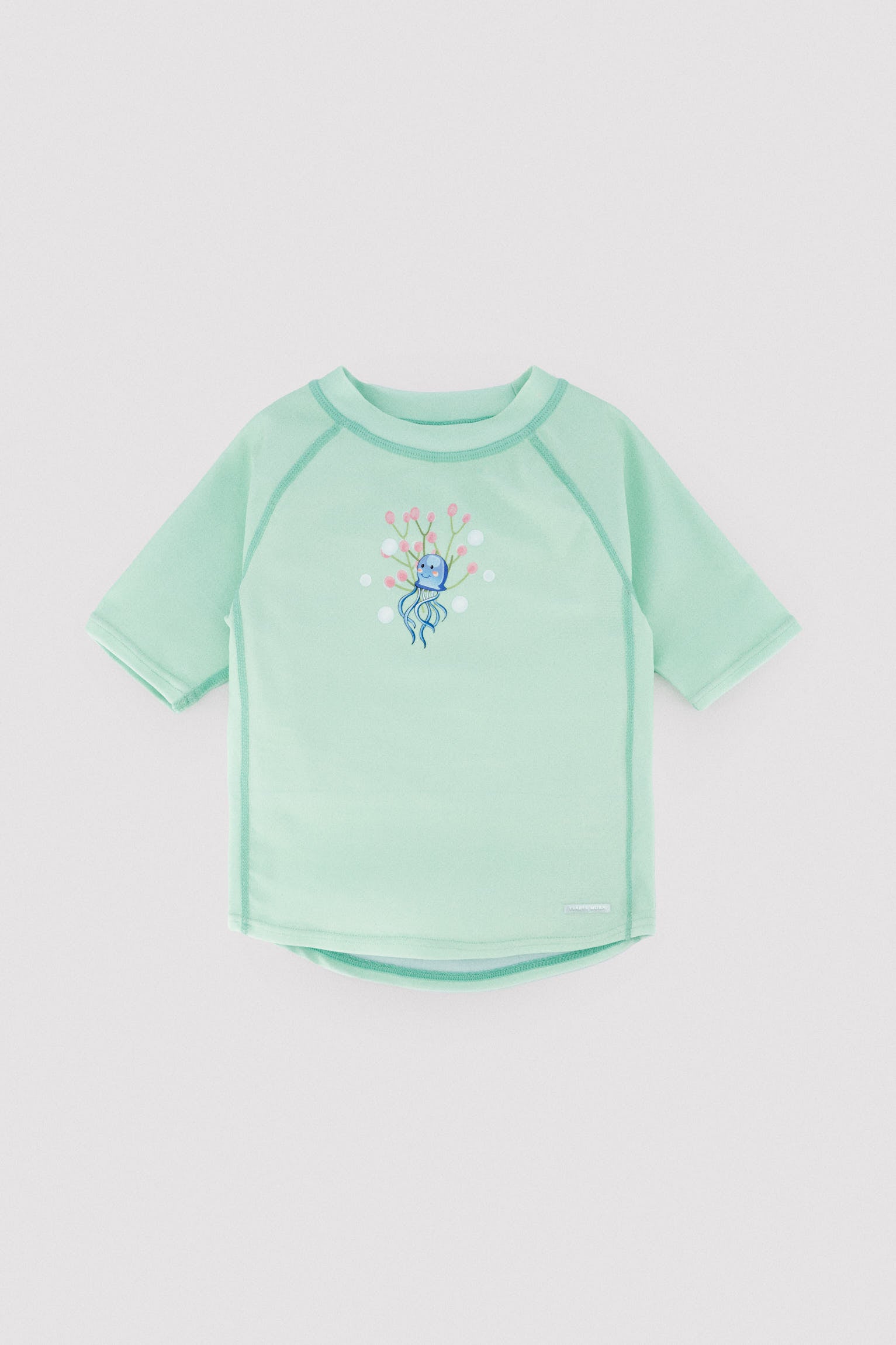 Camiseta de banho infantil com estampa de polvo