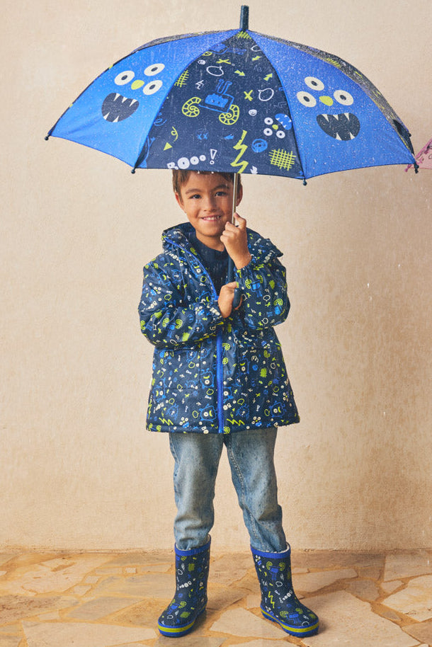 PRÉ-VENDA Guarda-chuva de menino estampado de monstros