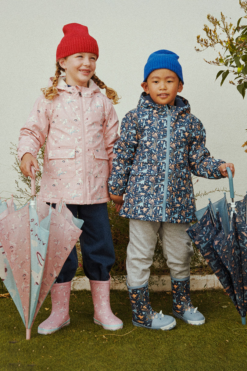 Coleção de roupa impermeável infantil FW25