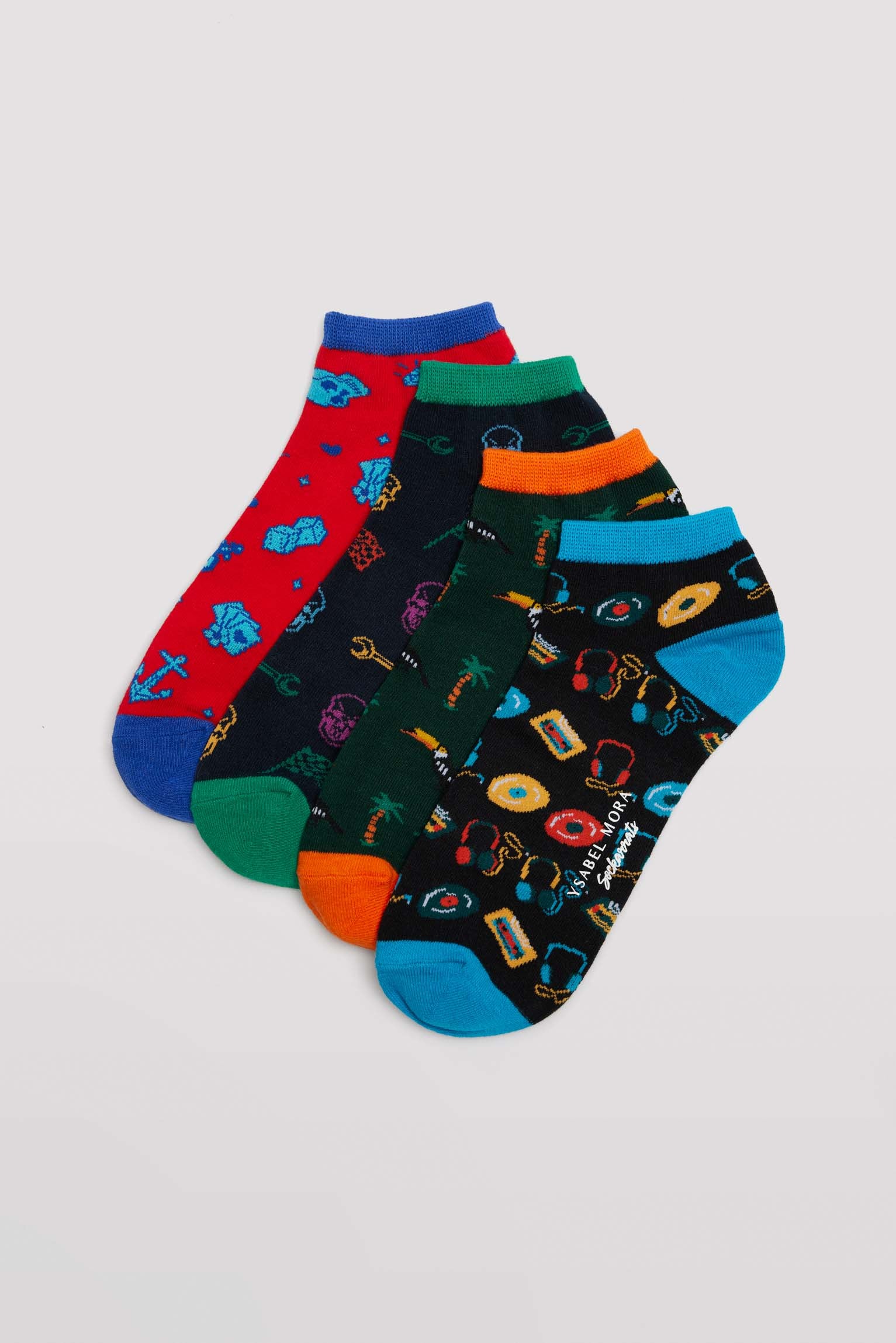 Meias com estampados diversos Sockarrats pack de 4